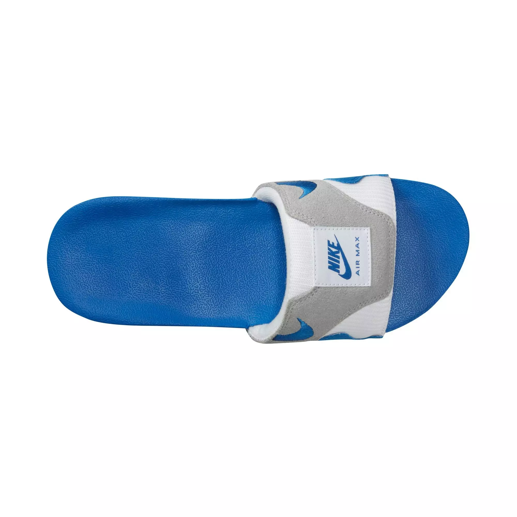 Nike Air Max 1 "White/Royal Blue/Black/Lt Neutral Grey" Men's Slide - BLUE/WHITE