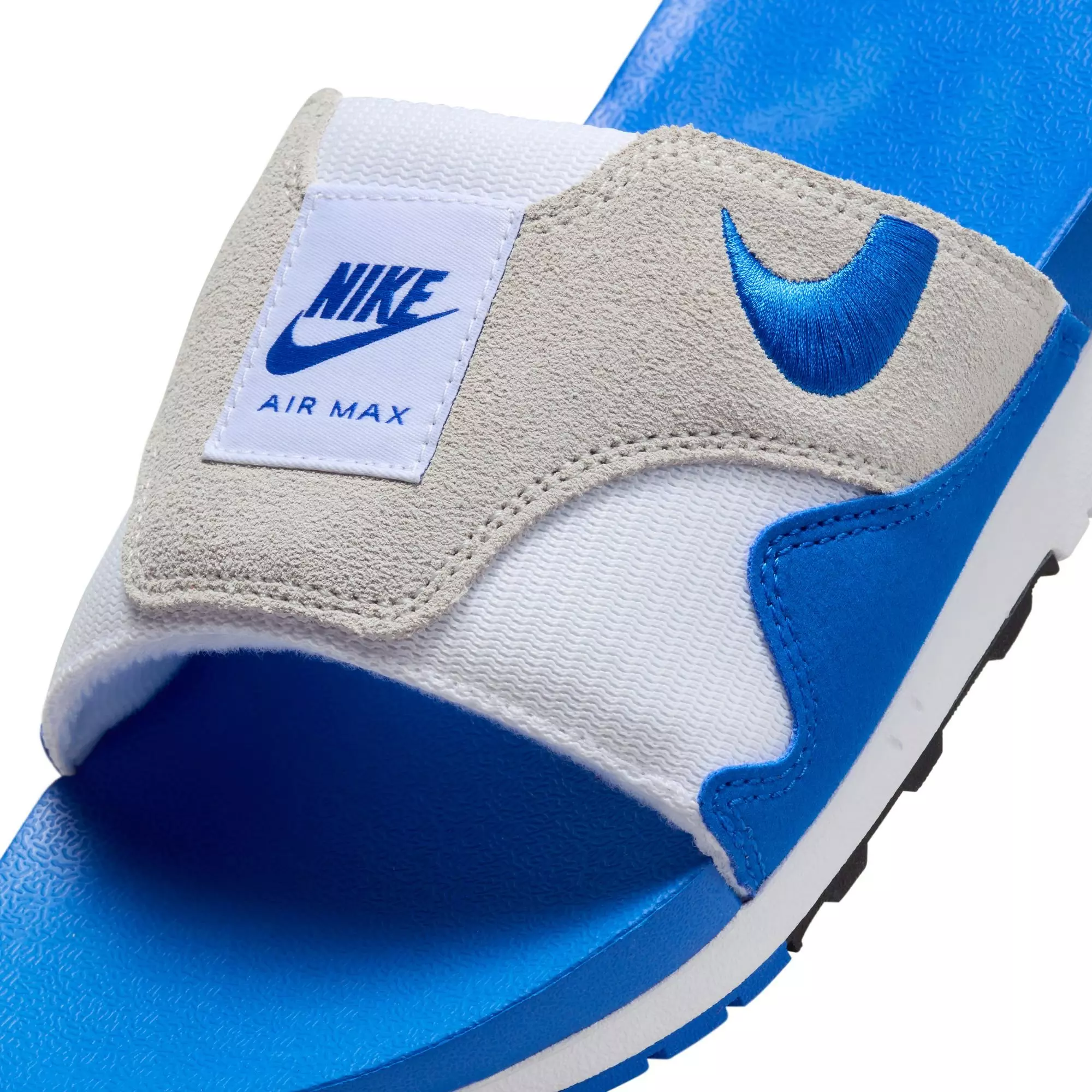 Nike Air Max 1 "White/Royal Blue/Black/Lt Neutral Grey" Men's Slide - BLUE/WHITE