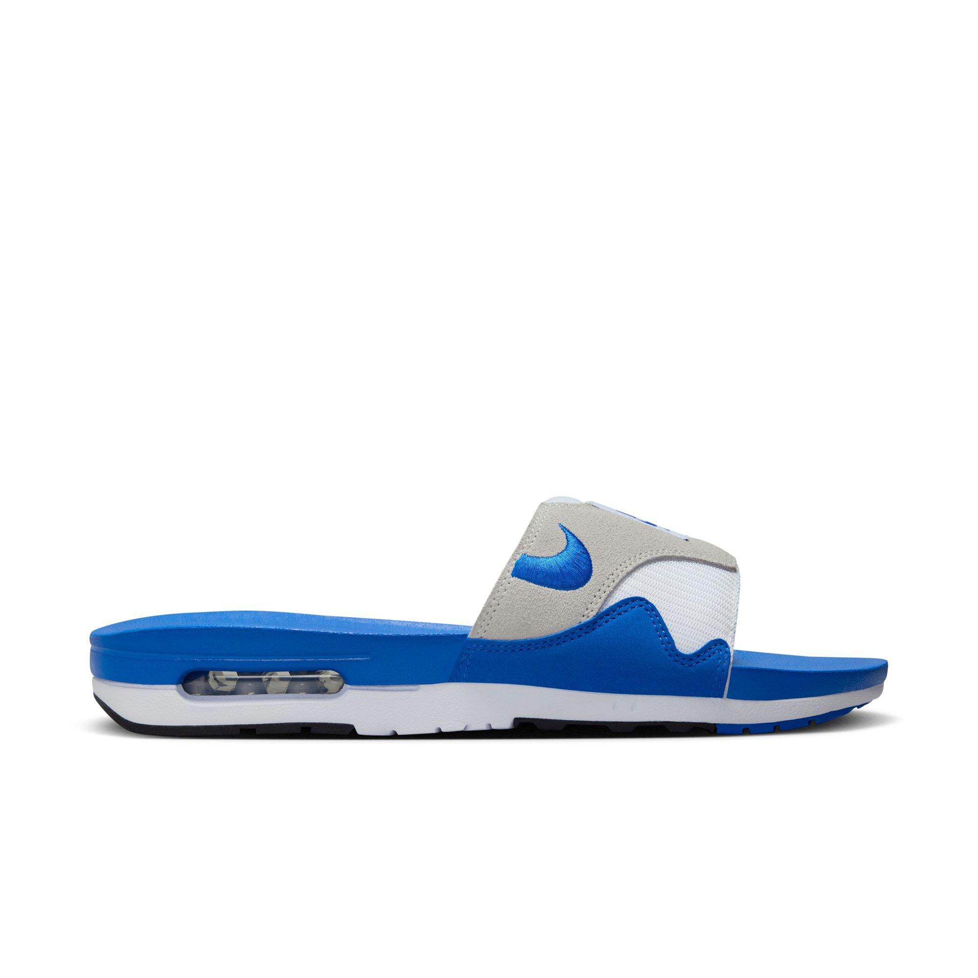 Nike Air Max 1 Men's "White/Royal Blue/Black/Lt Neutral Grey" Slide