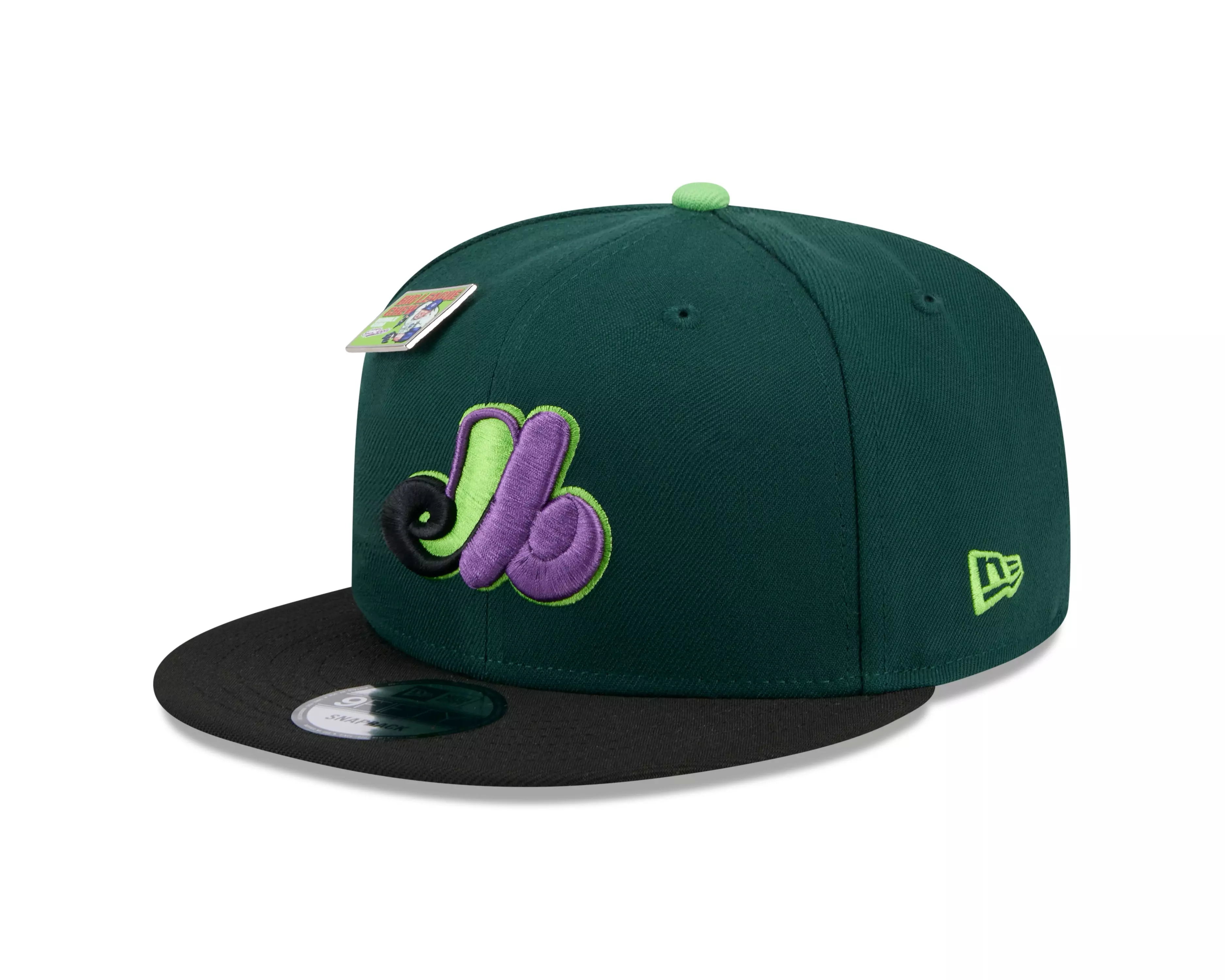 New Era Big League Chew Montreal Expos 9FIFTY Snapback-Green/Black - GREEN/BLACK