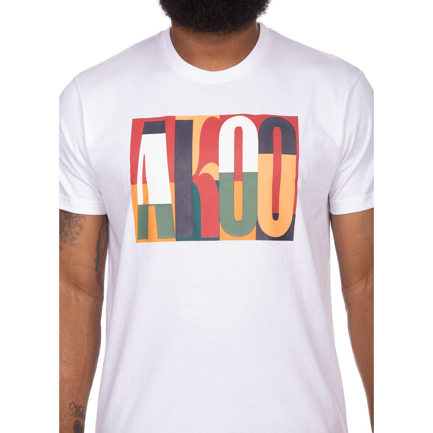 AKOO Stacked Men's White Tee