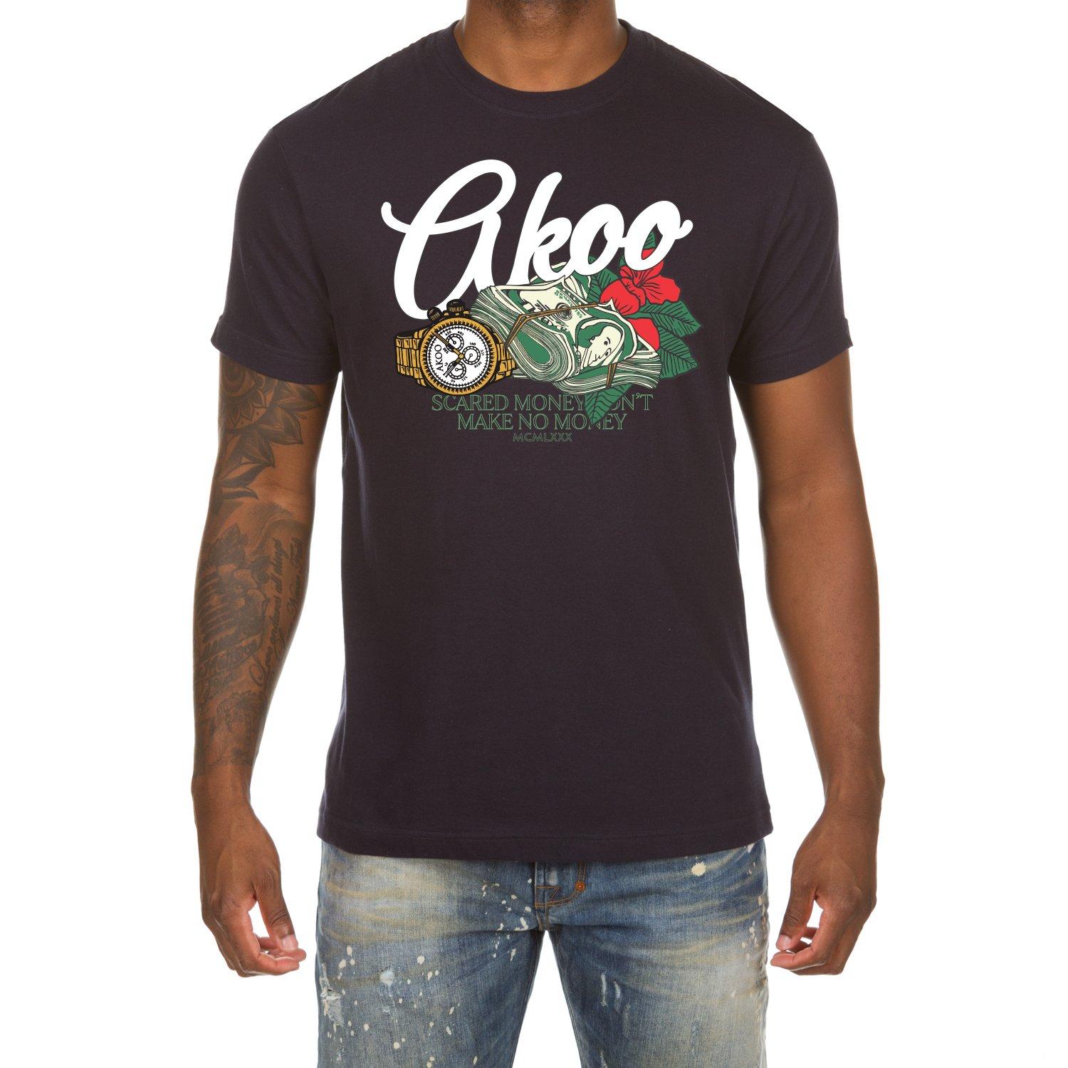 AKOO Money Talk Men's Navy Tee