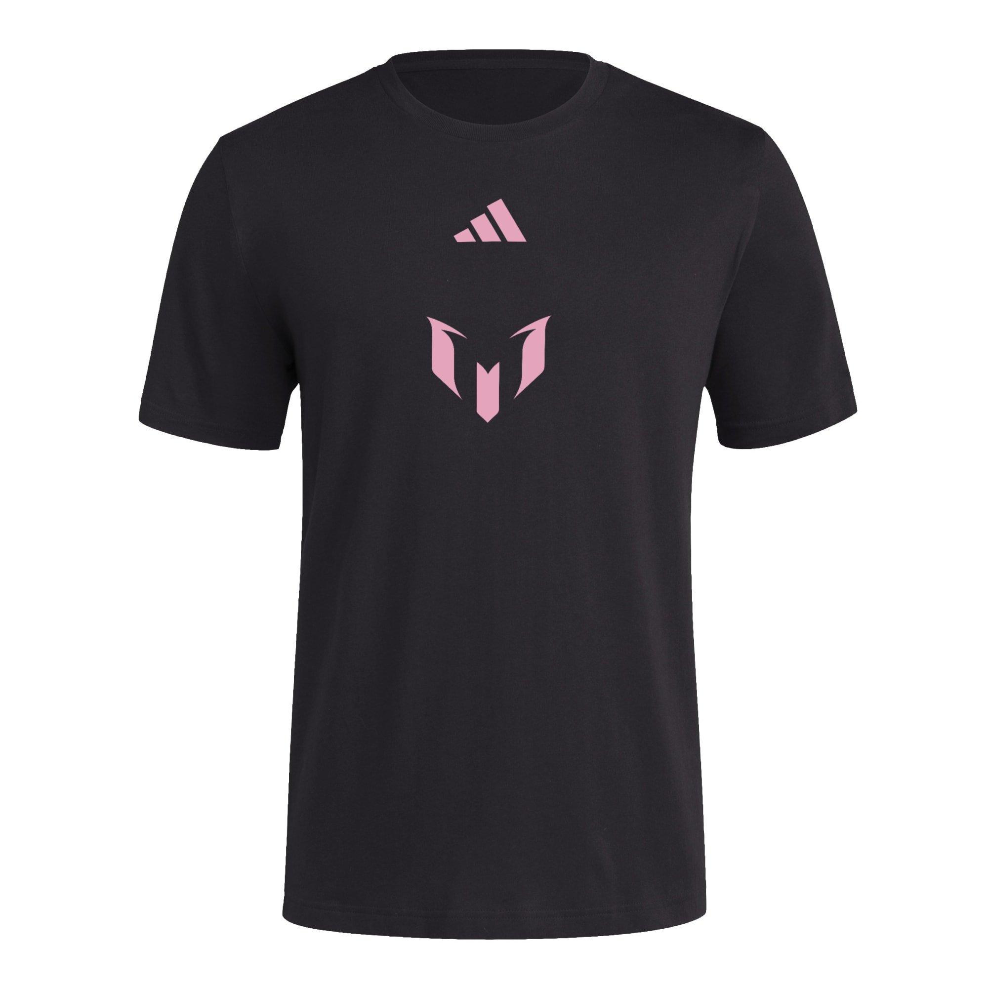 adidas Men's L. Messi Inter Miami FC Unveil Short Sleeve Top-Black - BLACK/PINK Thumbnail View 1