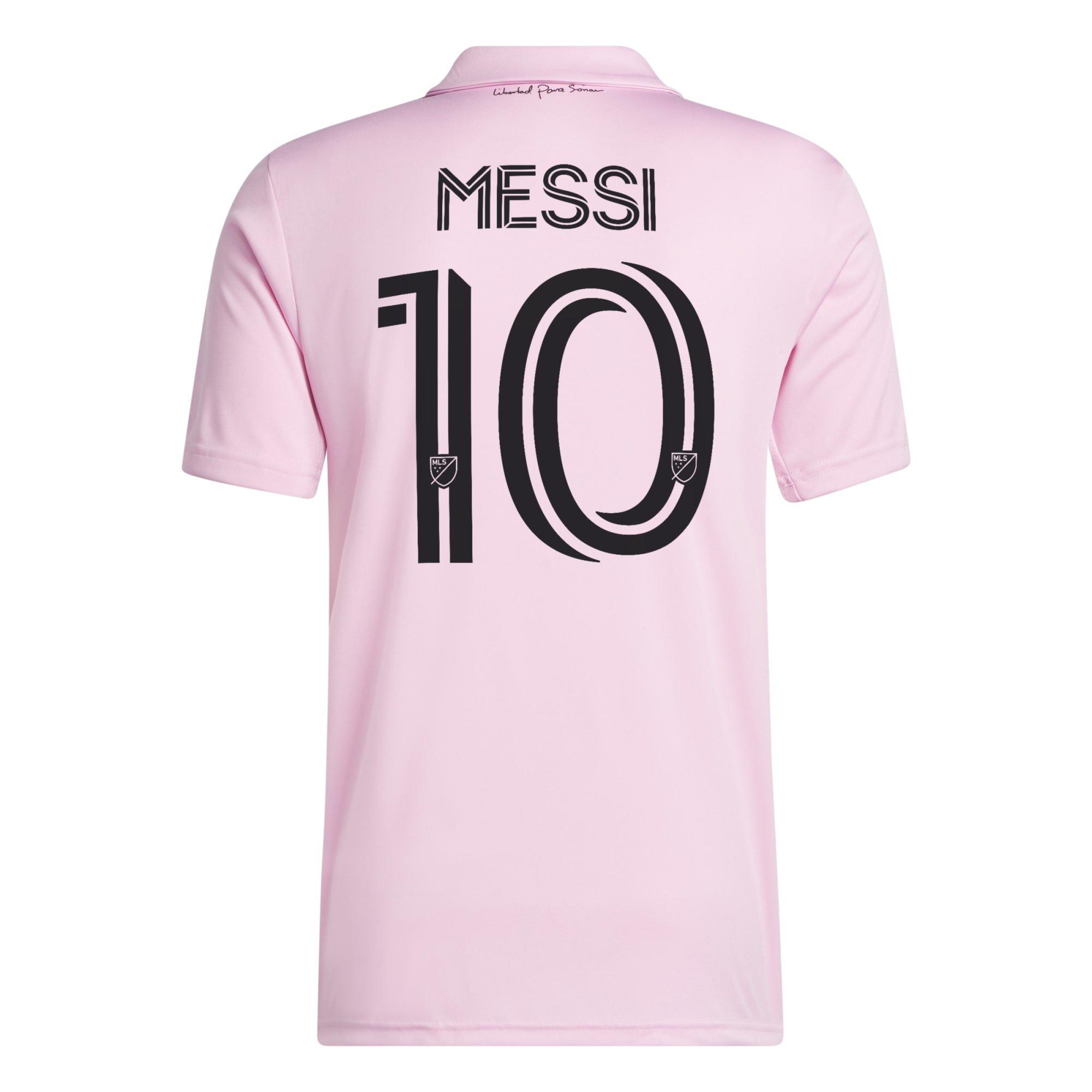 adidas Men's Inter Miami CF 22/23 Messi 10 Home Jersey - PINK Thumbnail View 2