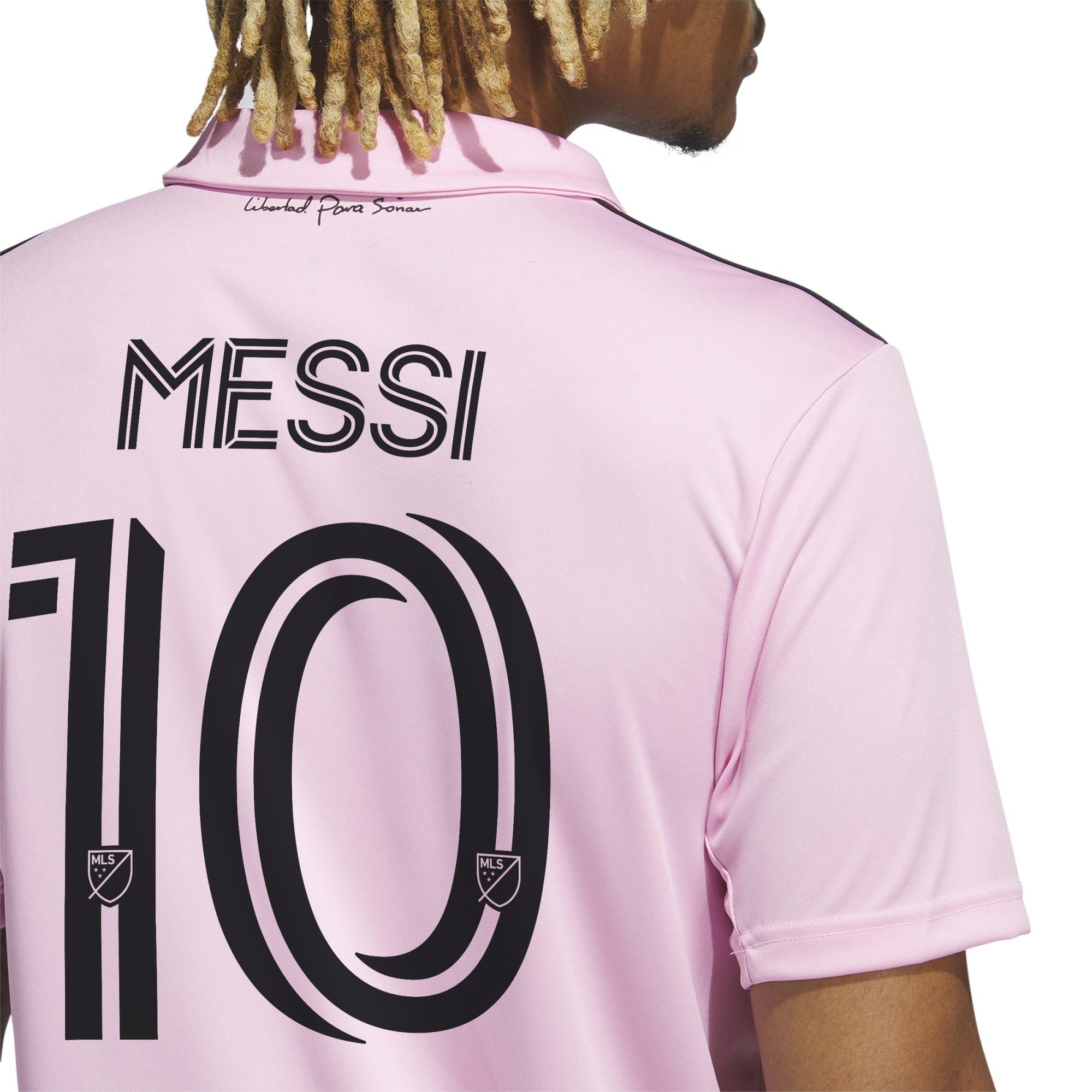adidas Men's Inter Miami CF 22/23 Messi 10 Home Jersey - PINK Thumbnail View 4
