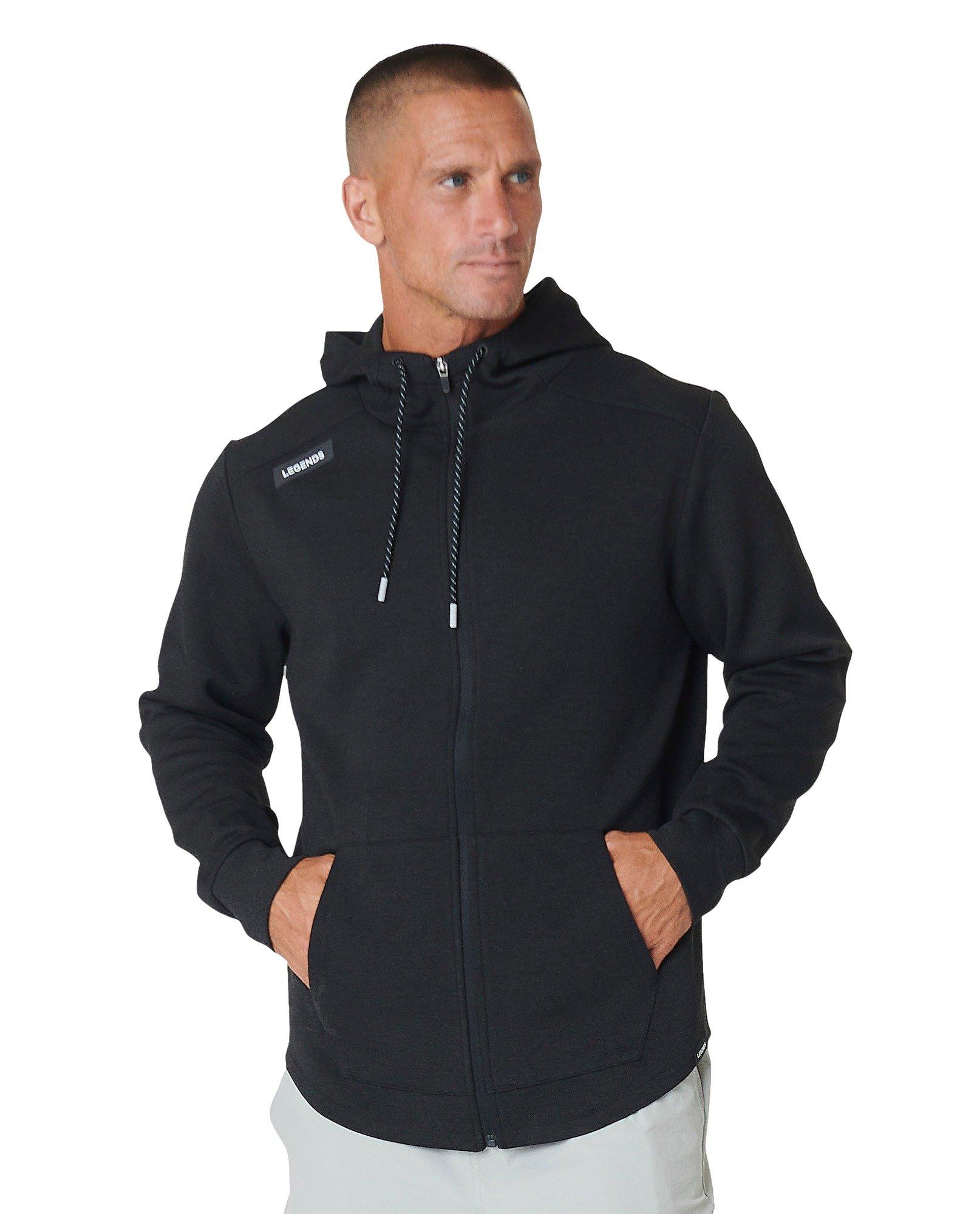 Legends Men's Hawthorne Tech Full-Zip Jacket - BLACK/GREY Thumbnail View 1