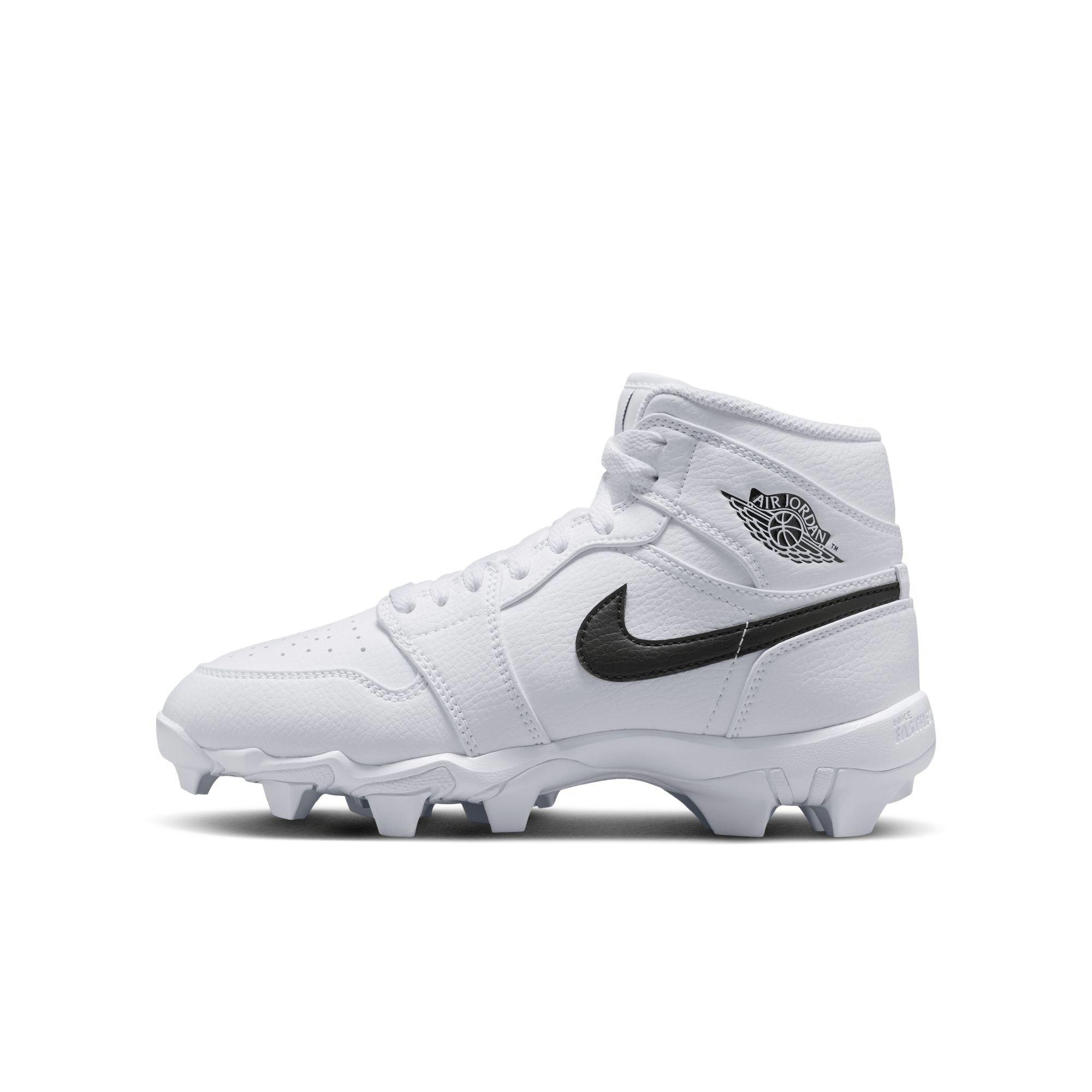 Jordan 1 Mid  Grade School Boys' "White/Black" Multisport Cleat