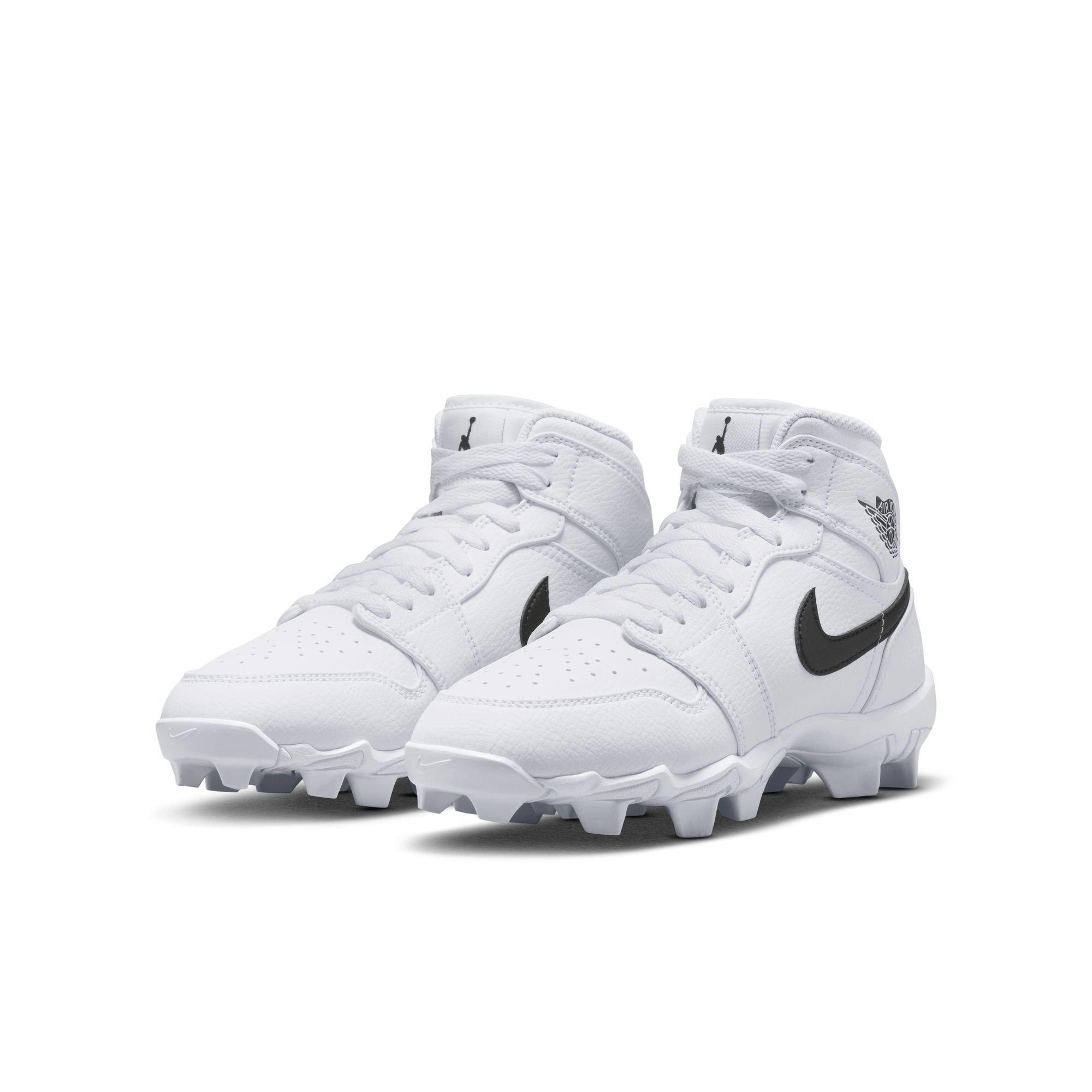 Jordan 1 Mid  Grade School Boys' "White/Black" Multisport Cleat