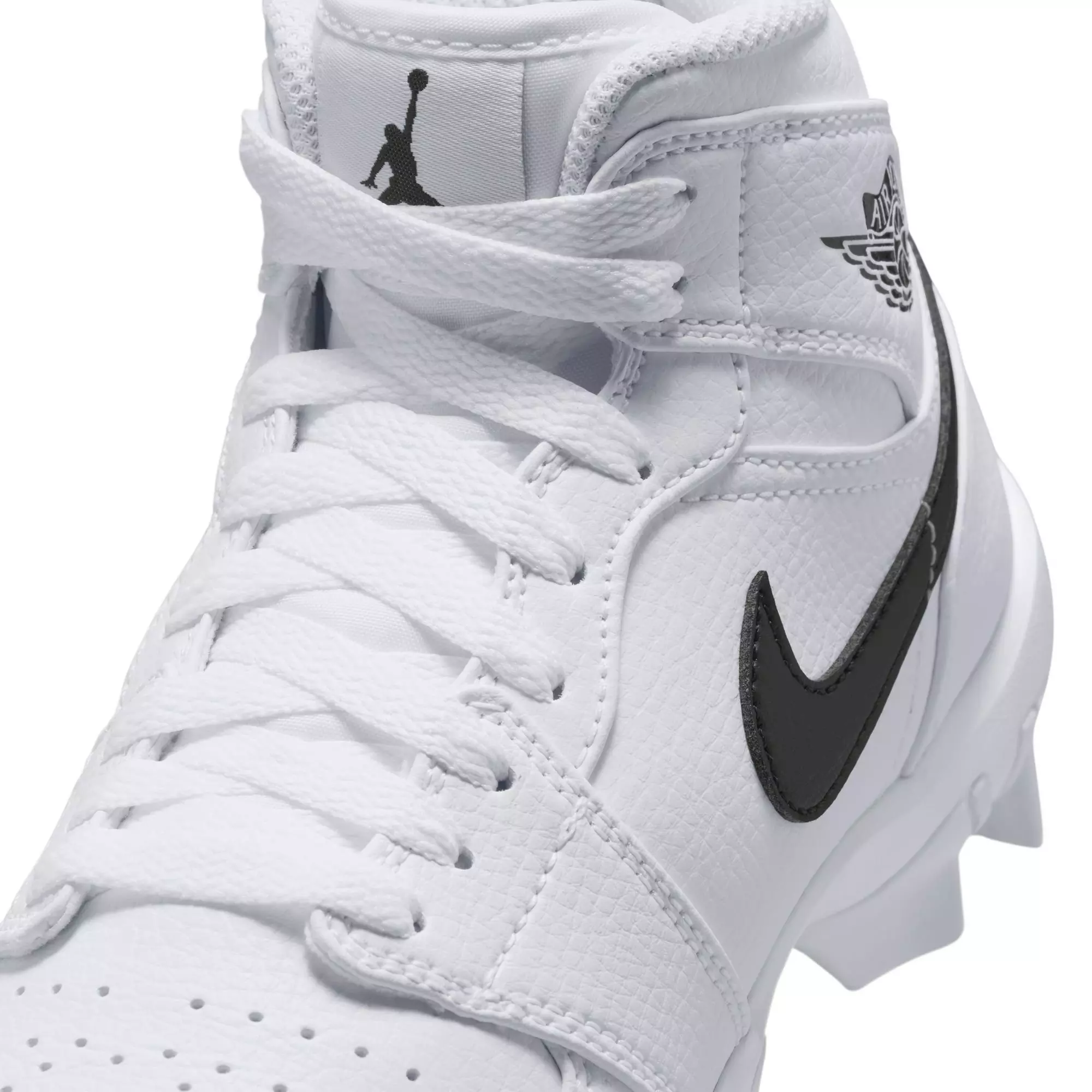 Jordan 1 Mid "White/Black" Grade School Boys' Multisport Cleat - WHITE/BLACK
