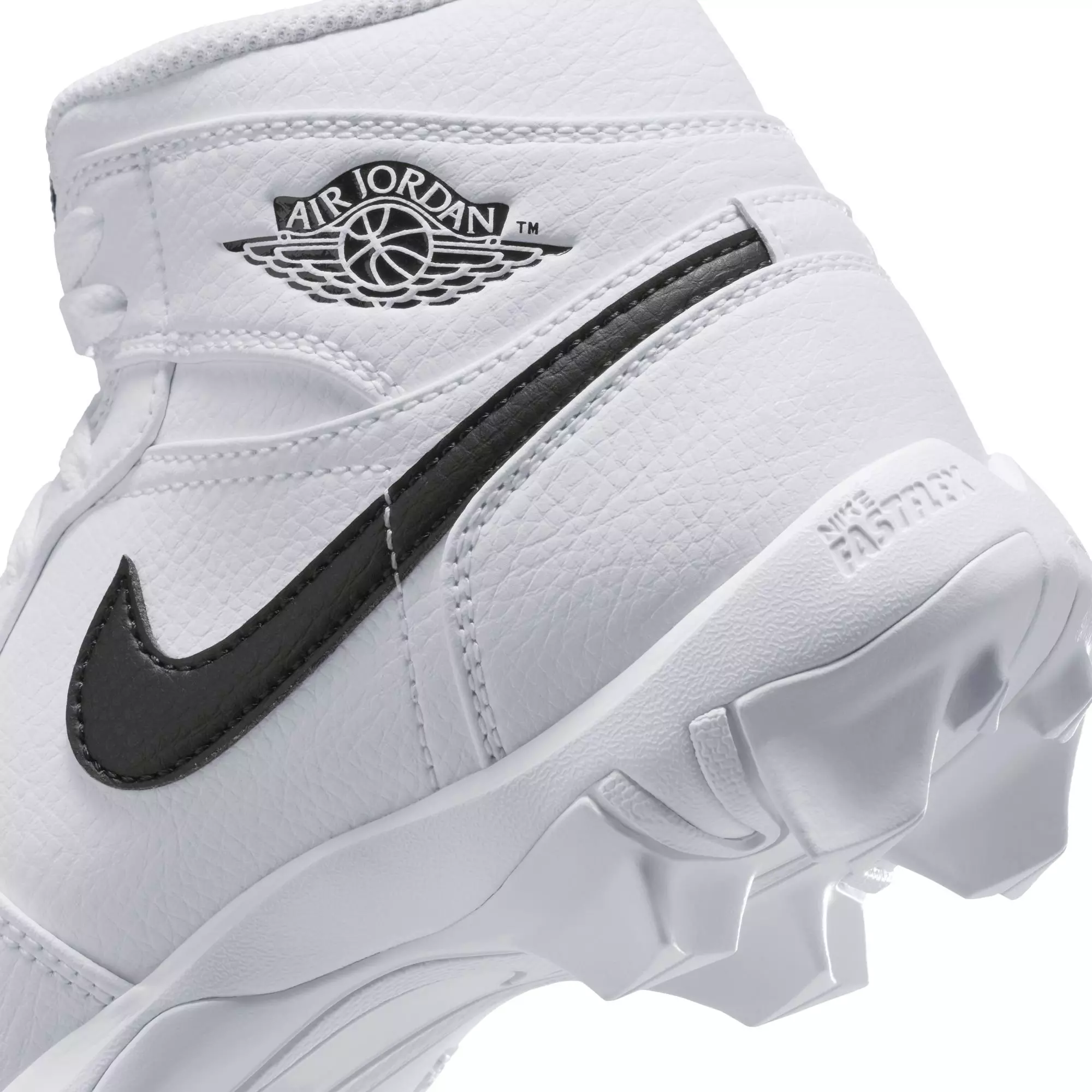 Jordan 1 Mid "White/Black" Grade School Boys' Multisport Cleat - WHITE/BLACK