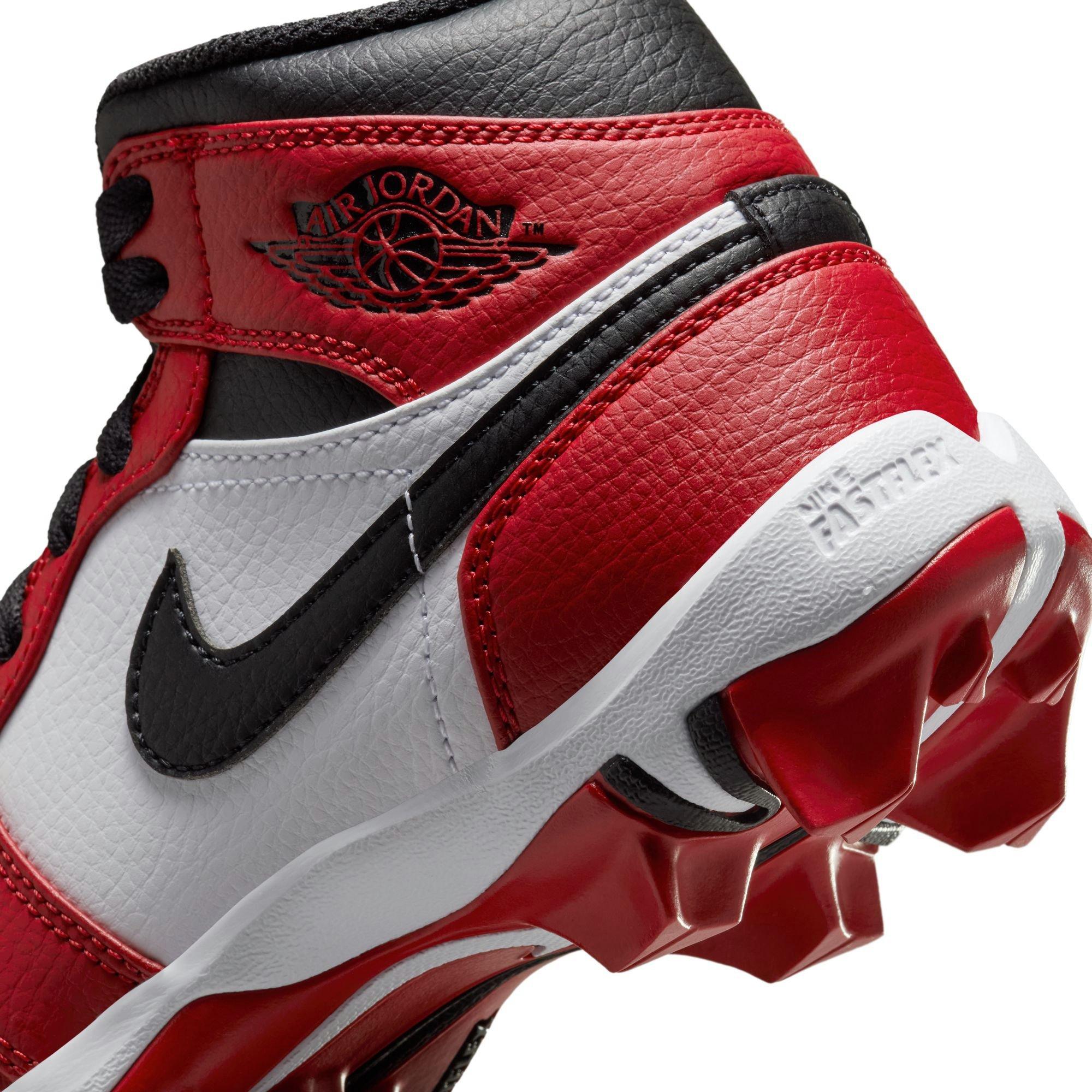 Jordan 1 Mid  Grade School Boys' "White/Black/Gym Red" Multisport Cleat