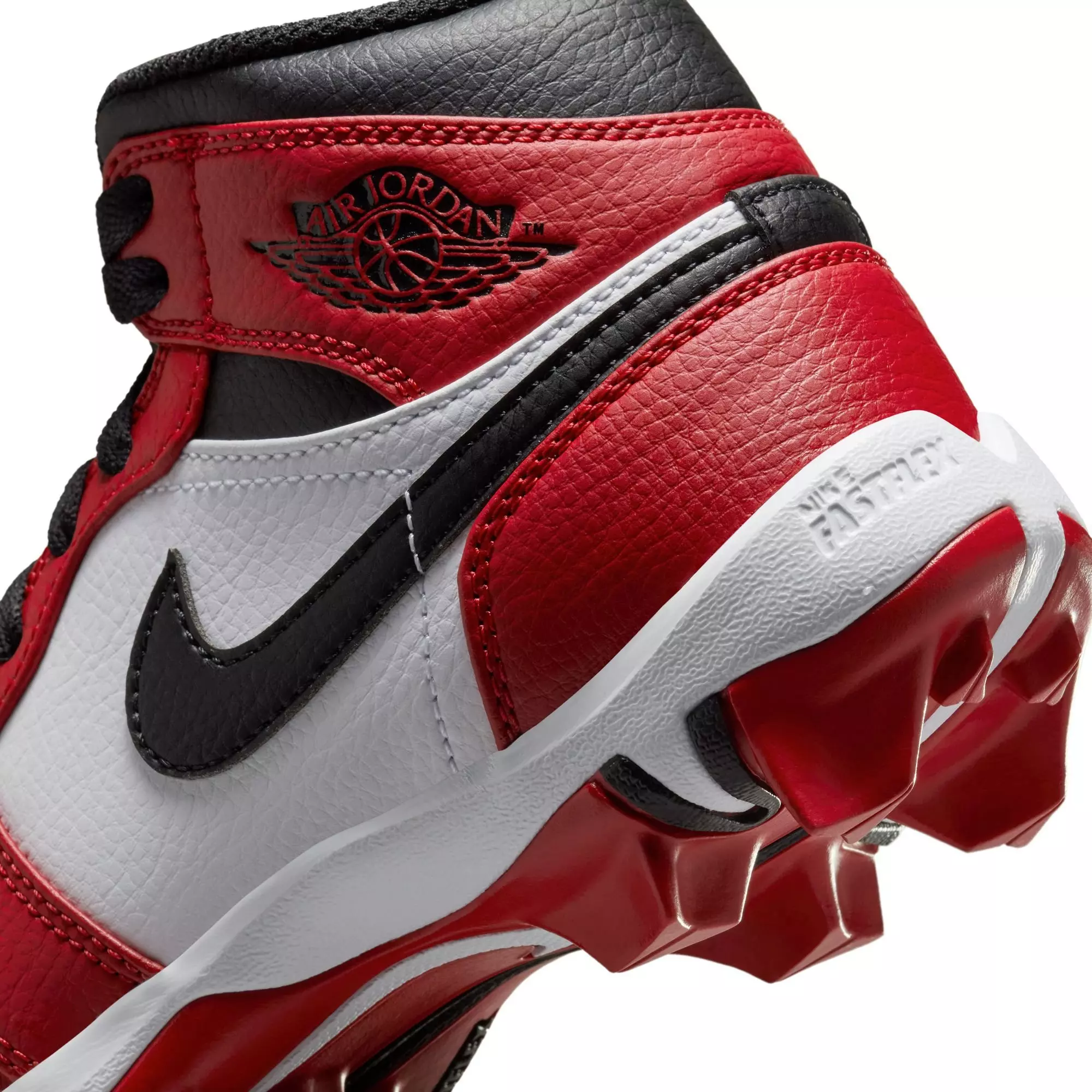 Jordan 1 Mid "White/Black/Gym Red" Grade School Boys' Multisport Cleat - WHITE/BLACK/RED
