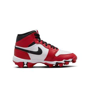 Jordan 1 Mid "White/Black/Gym Red" Grade School Boys' Multisport Cleat