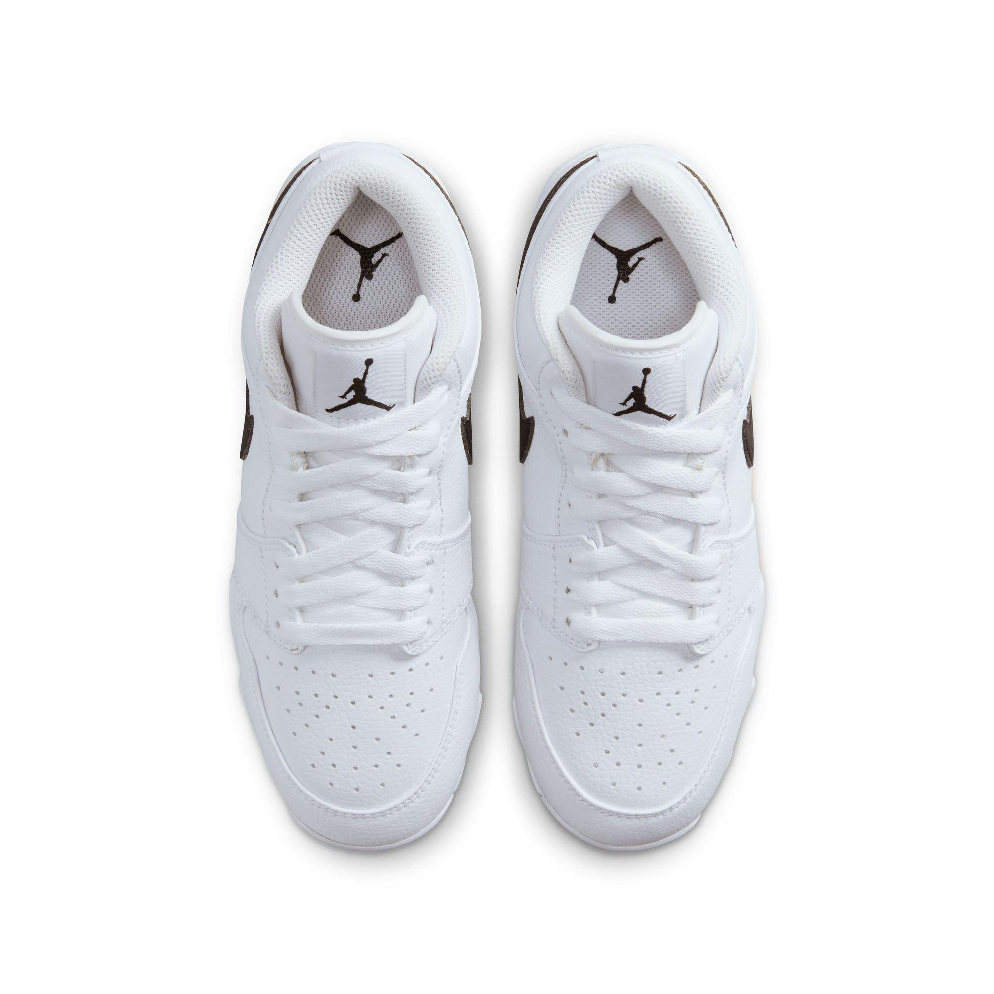 Jordan 1 Low  Grade School Boys' "White/Black" Multisport Cleat