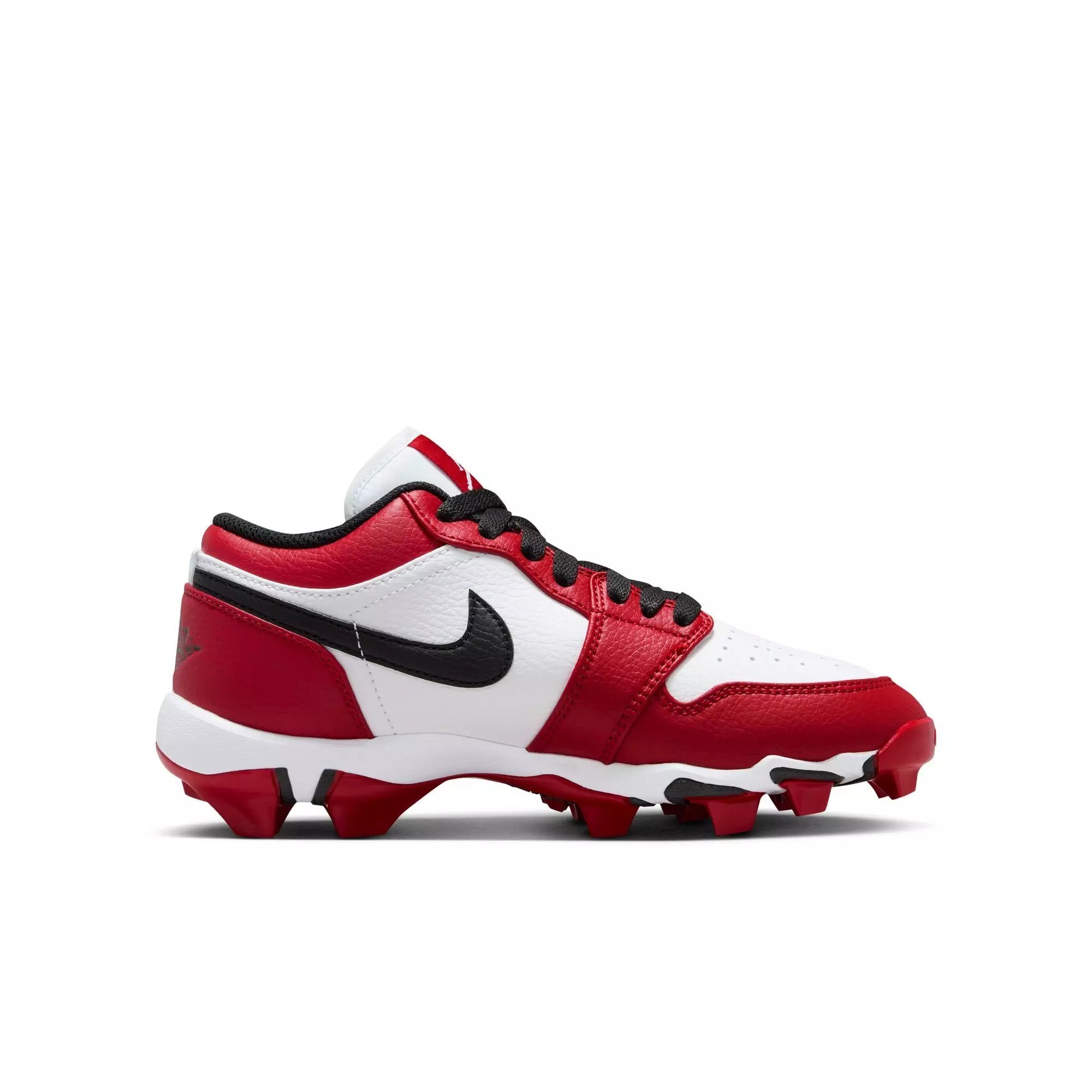 Jordan 1 Low "White/Black/Gym Red" Grade School Boys' Multisport Cleat
