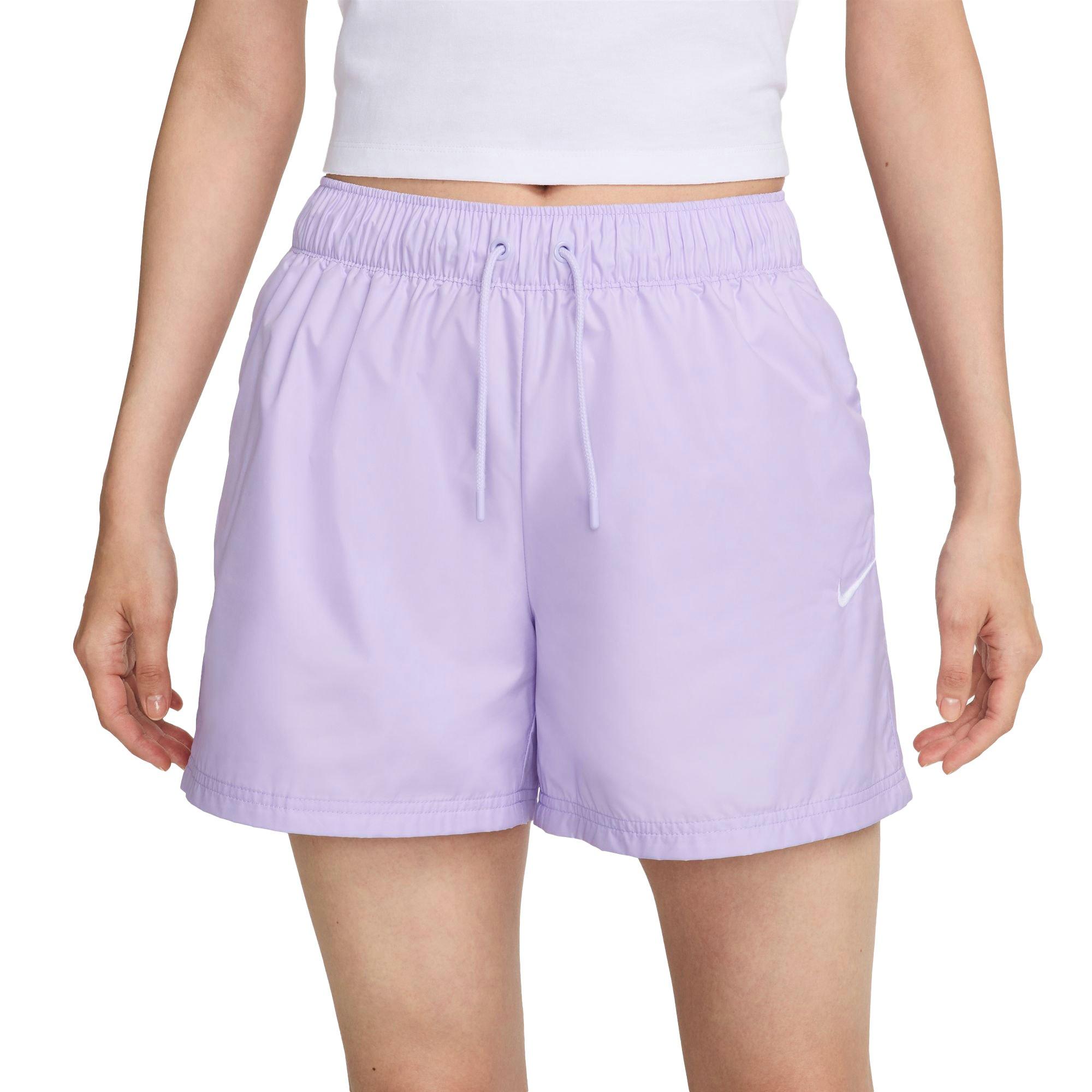 Nike Women's Sportswear Essentials Repel Mid-Rise Shorts - LIGHT PURPLE