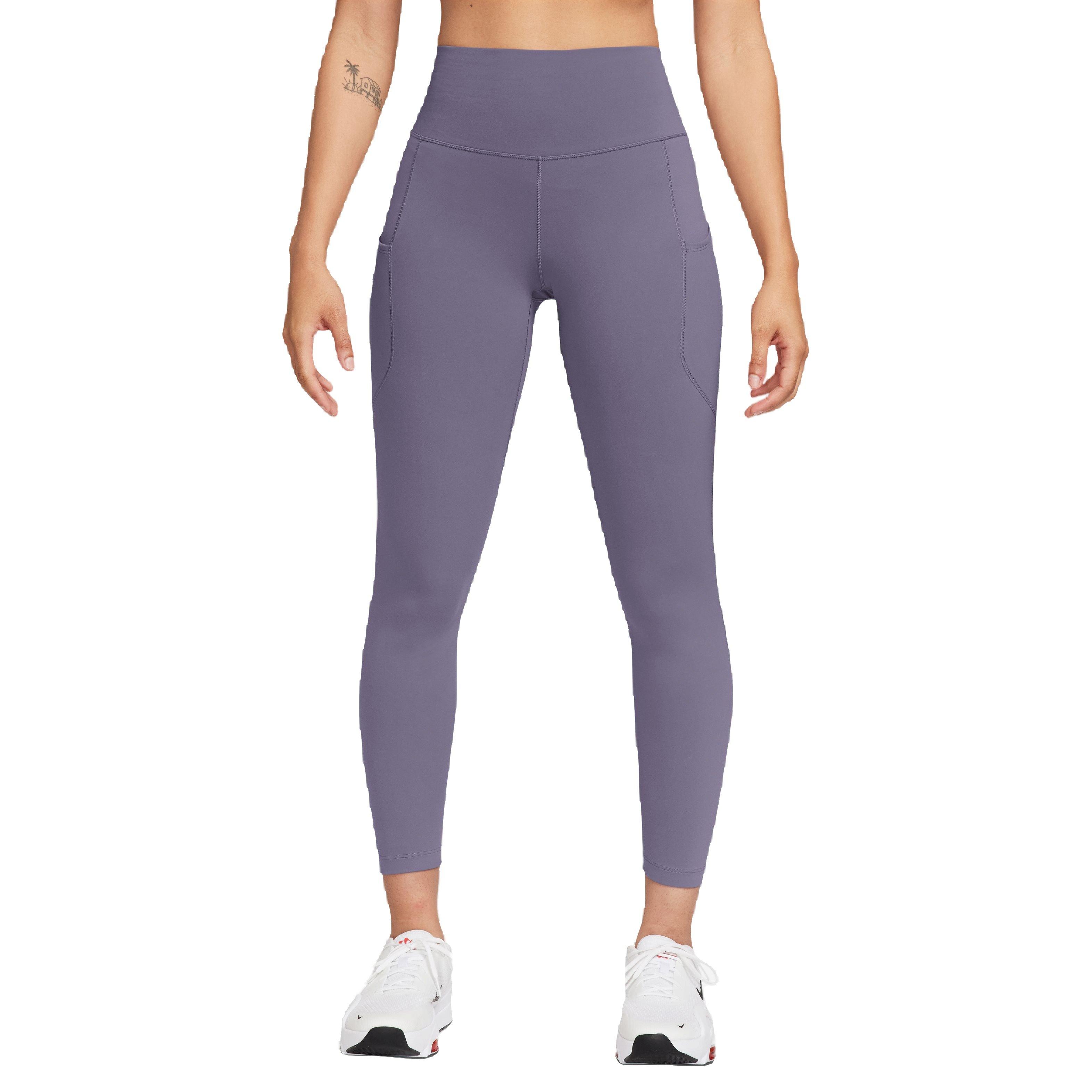 Nike Women's One Dri-FIT High-Waisted 7/8 Leggings - DK PURPLE