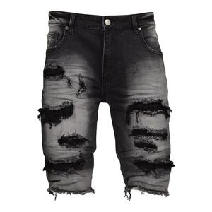 Barbell Apparel Men's Slim Athletic Fit Jeans Destroyed Dark Distressed 28  