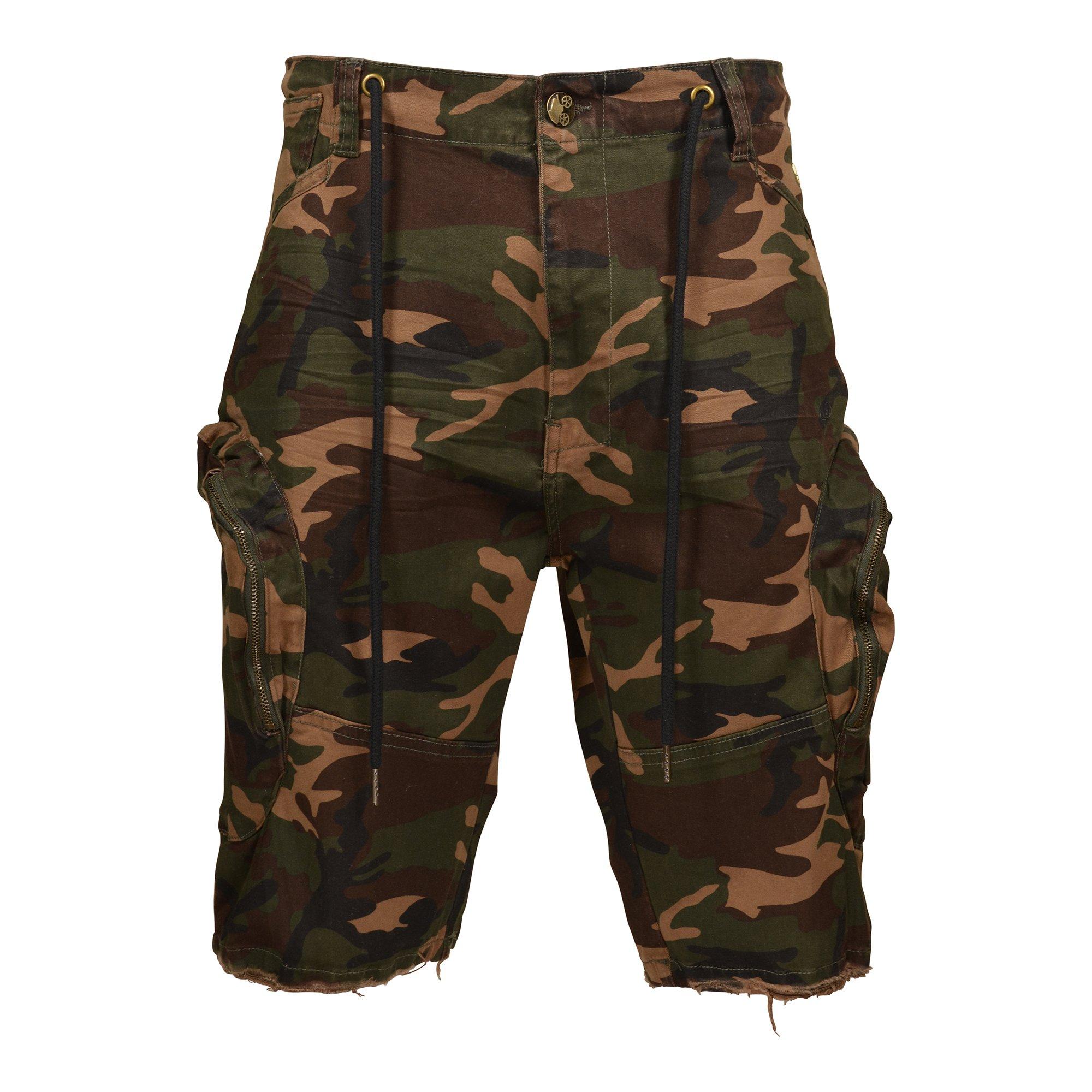 Grindhouse Men's Camo Twill Cargo Pocket Shorts - CAMOUFLAGE