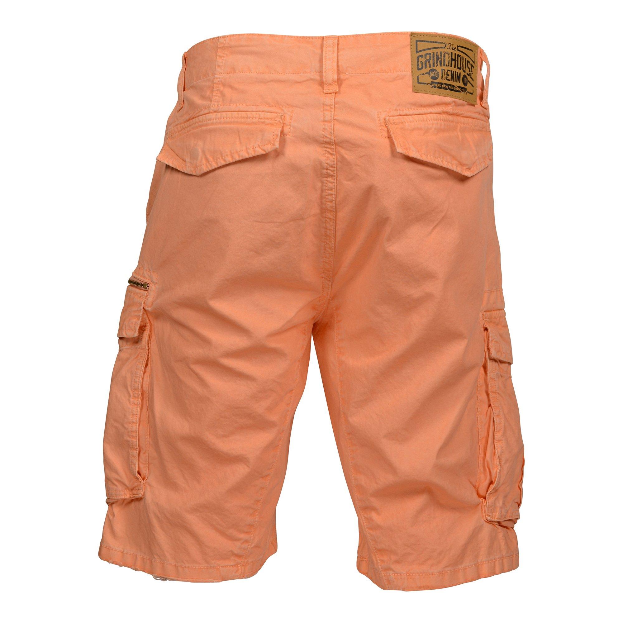 Grindhouse Coral Washed Twill Cargo Pocket Men's Shorts