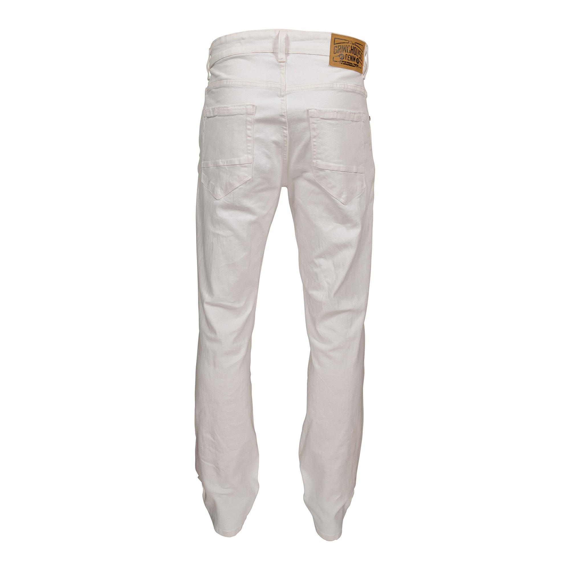 Grindhouse White Rip N Repair Denim Men's Jeans