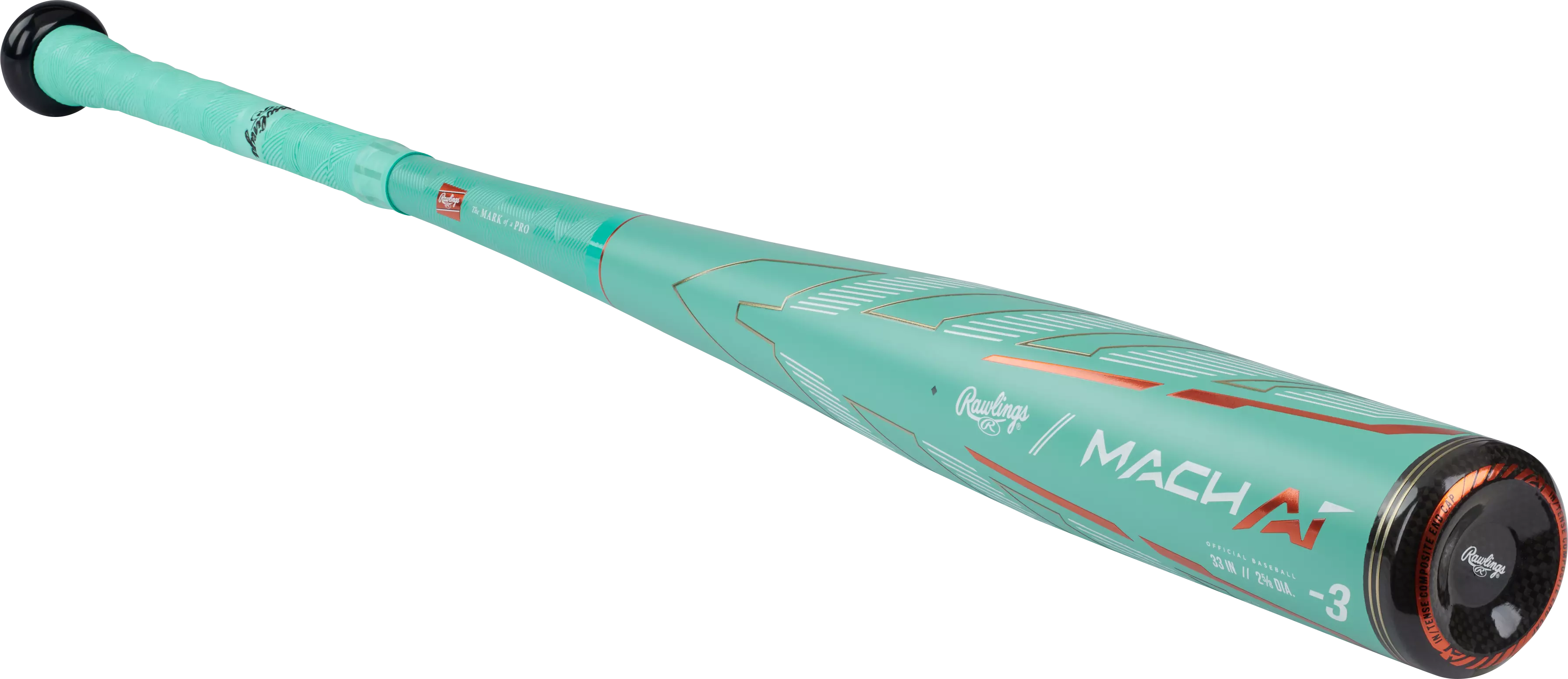 Rawlings Mach AI 33/30 BBCOR Baseball Bat (-3) 2023 - GREEN