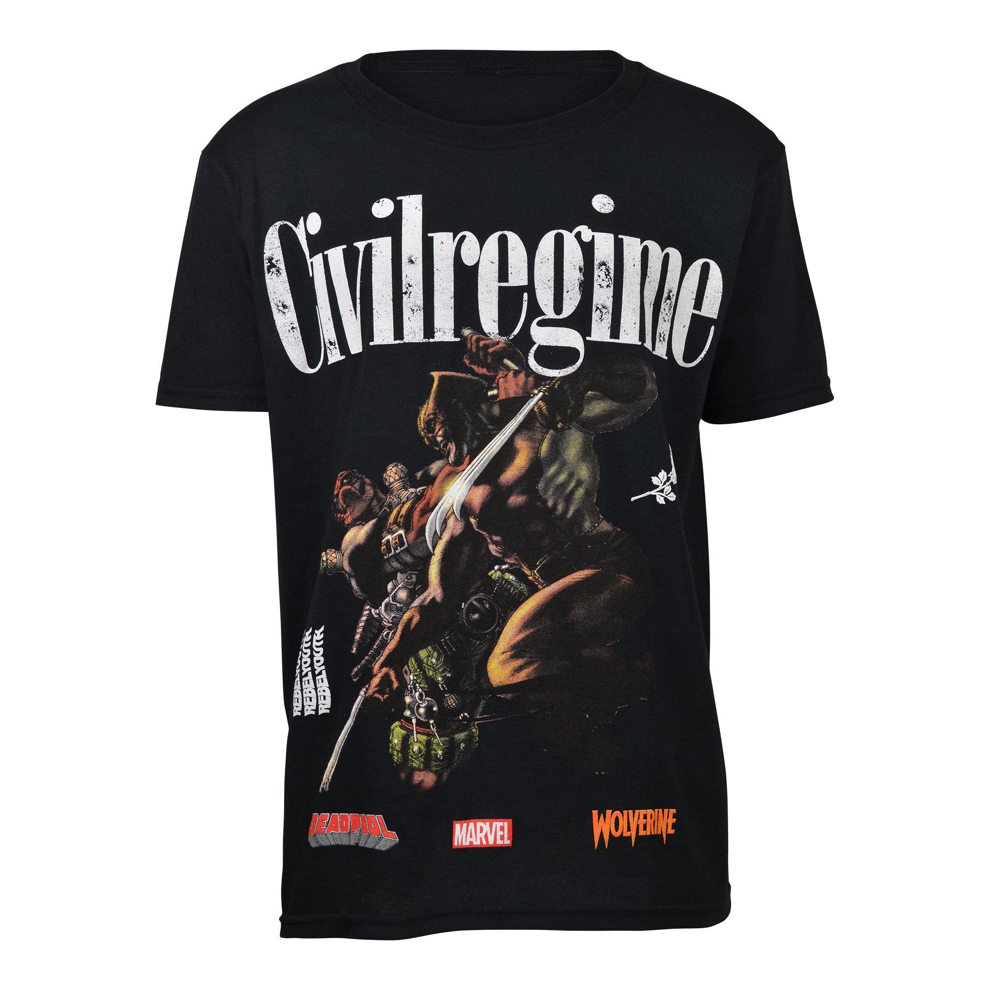 Civil Regime Big Boys' Fight On Tee - BLACK Thumbnail View 1