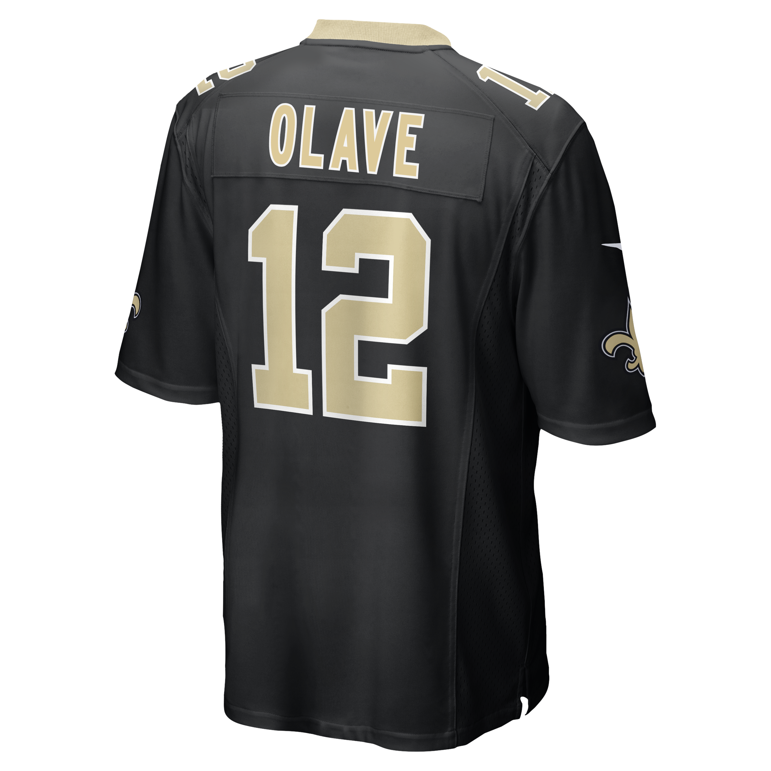 Nike Men's Chris Olave New Orleans Saints Game Jersey - BLACK Thumbnail View 2