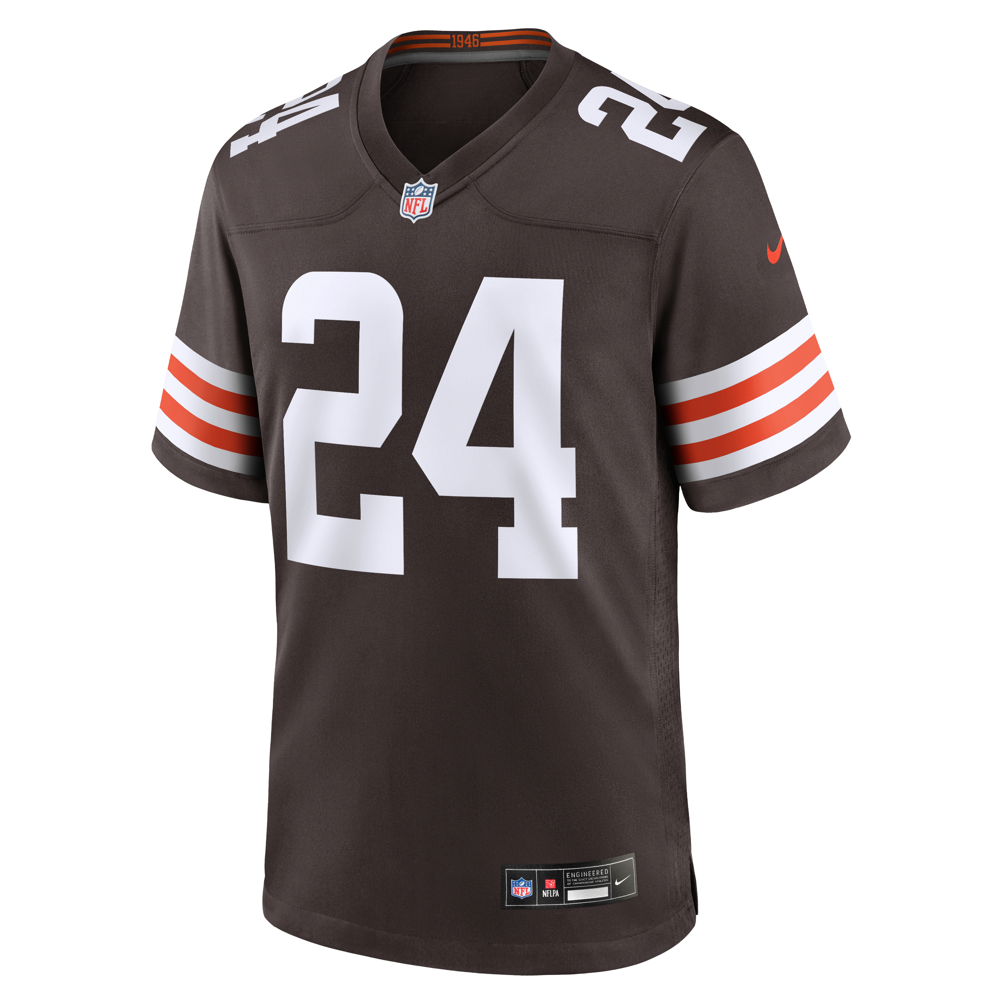 Nike Men's Cleveland Browns Nick Chubb Game Home Jersey-Brown - BROWN Thumbnail View 1