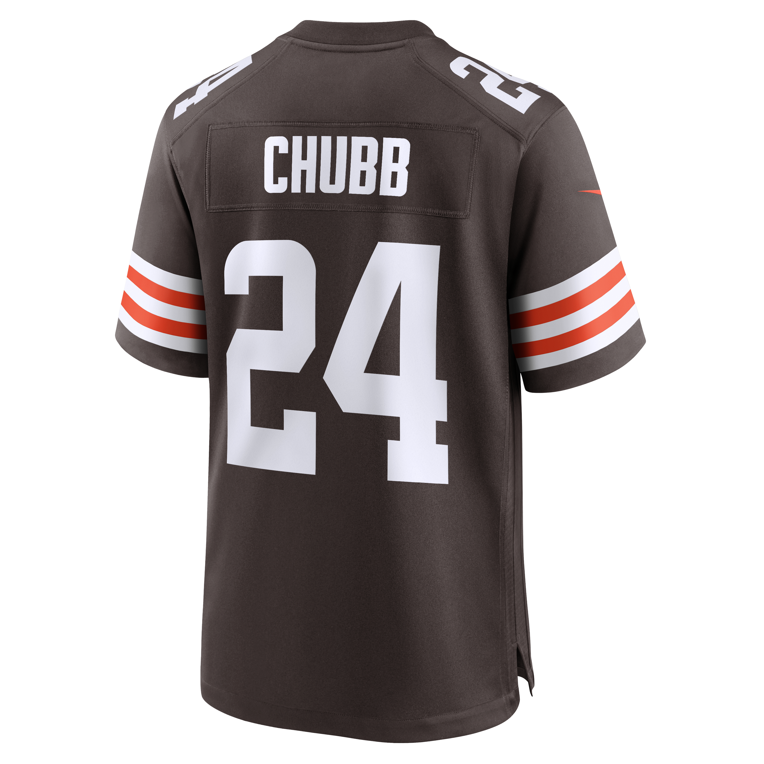 Nike Men's Cleveland Browns Nick Chubb Game Home Jersey-Brown - BROWN Thumbnail View 2