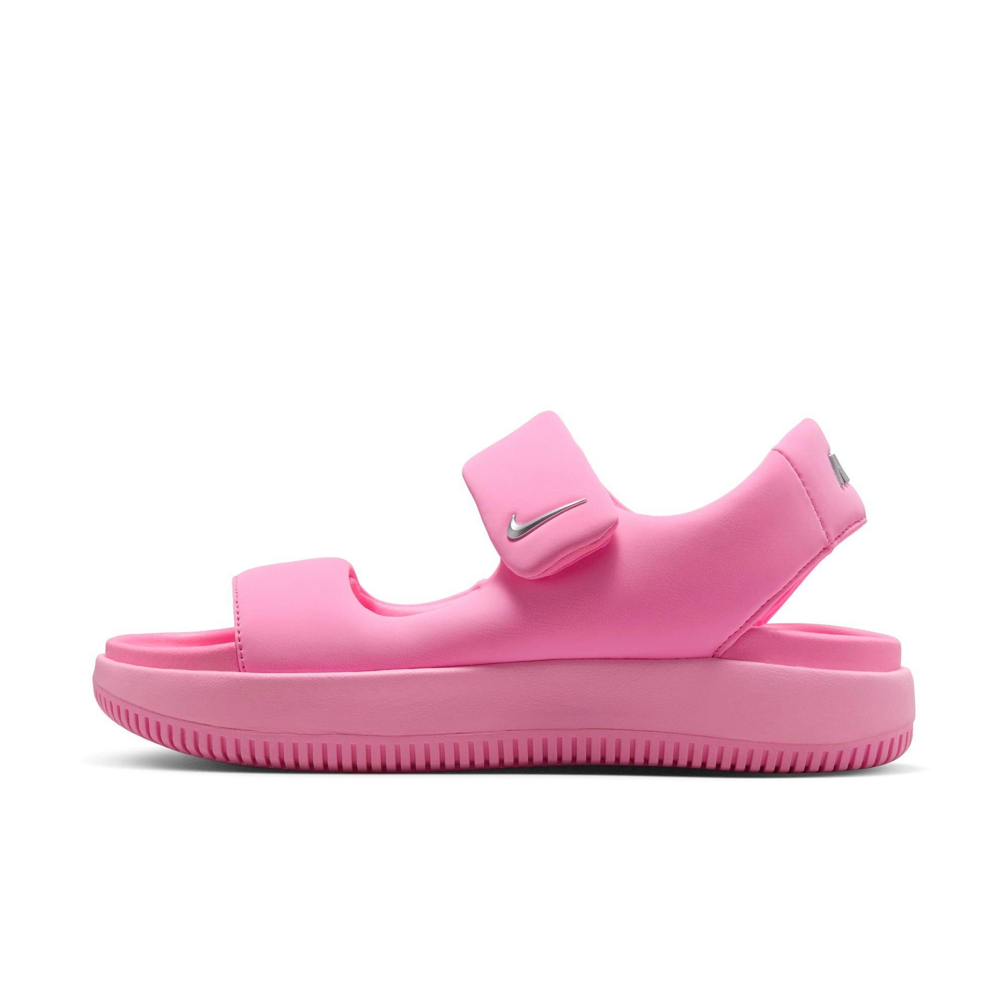 Nike Calm "Hyper Pink/Metallic Silver" Women's Sandal - PINK Thumbnail View 4