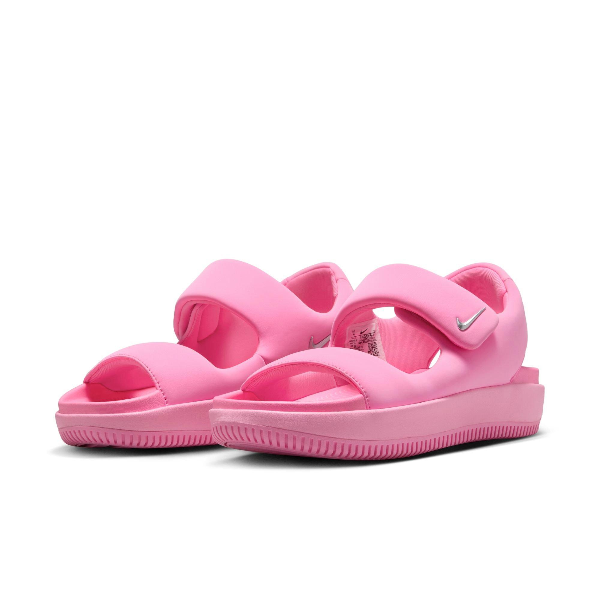 Nike Calm "Hyper Pink/Metallic Silver" Women's Sandal - PINK Thumbnail View 5