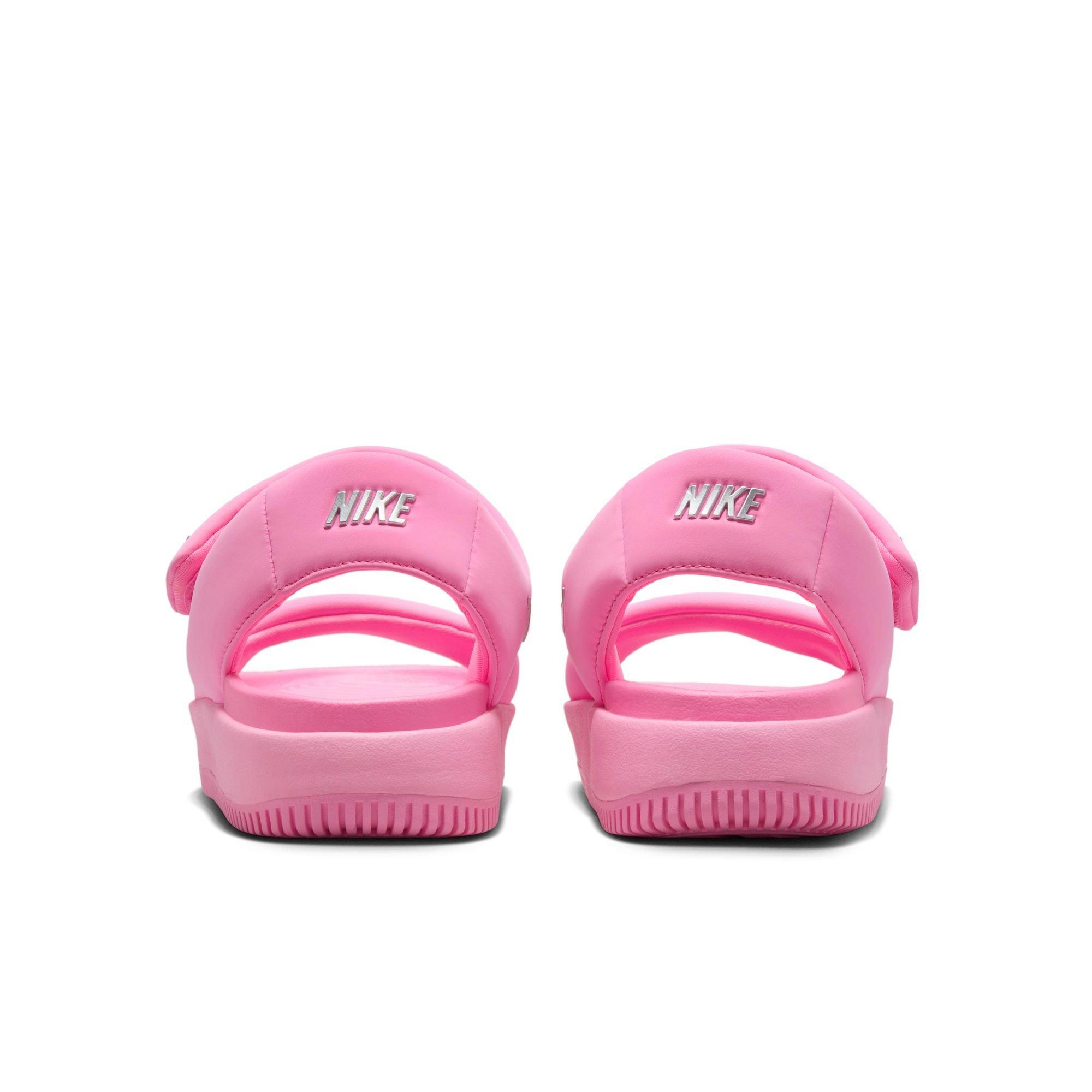 Nike Calm "Hyper Pink/Metallic Silver" Women's Sandal - PINK Thumbnail View 6