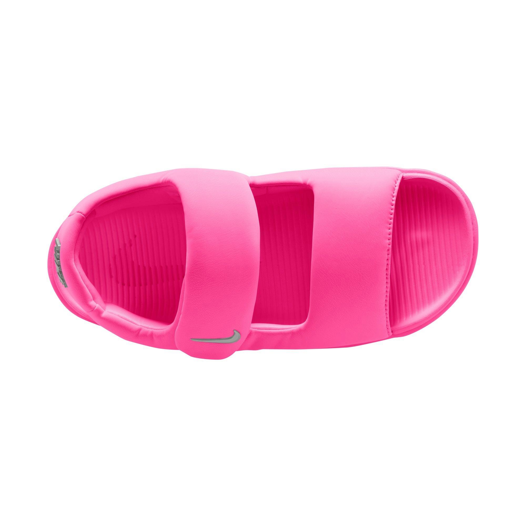 Nike Calm "Hyper Pink/Metallic Silver" Women's Sandal - PINK Thumbnail View 8