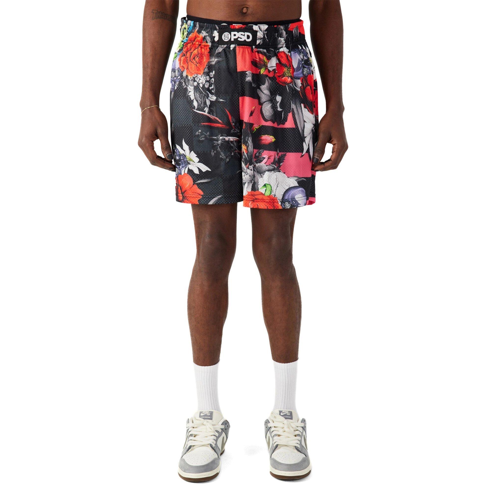 PSD Men's Floral Demise Active Shorts - MULTI-COLOR