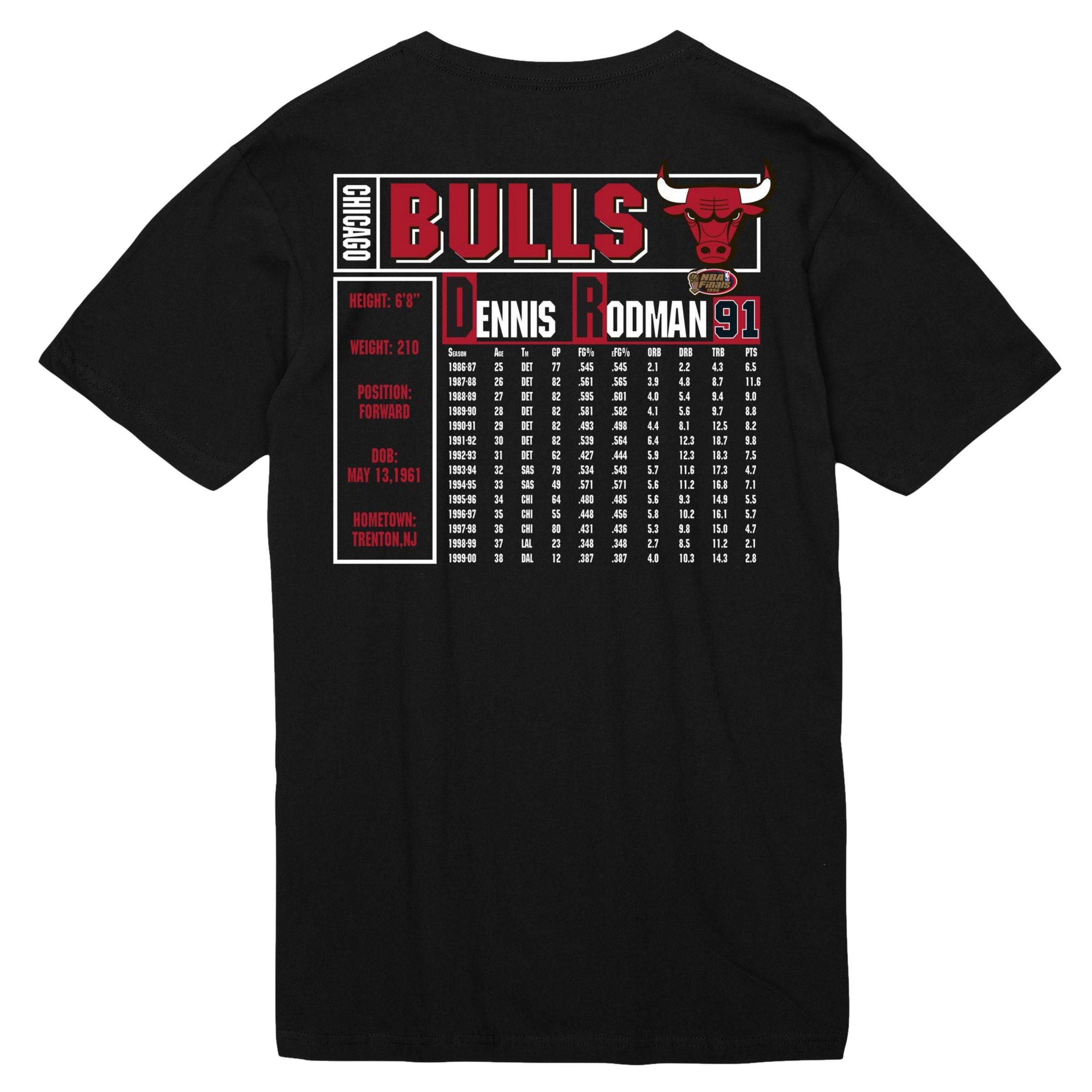 Mitchell & Ness Men's Chicago Bulls Rodman Bling Tee- Black - BLACK Thumbnail View 2