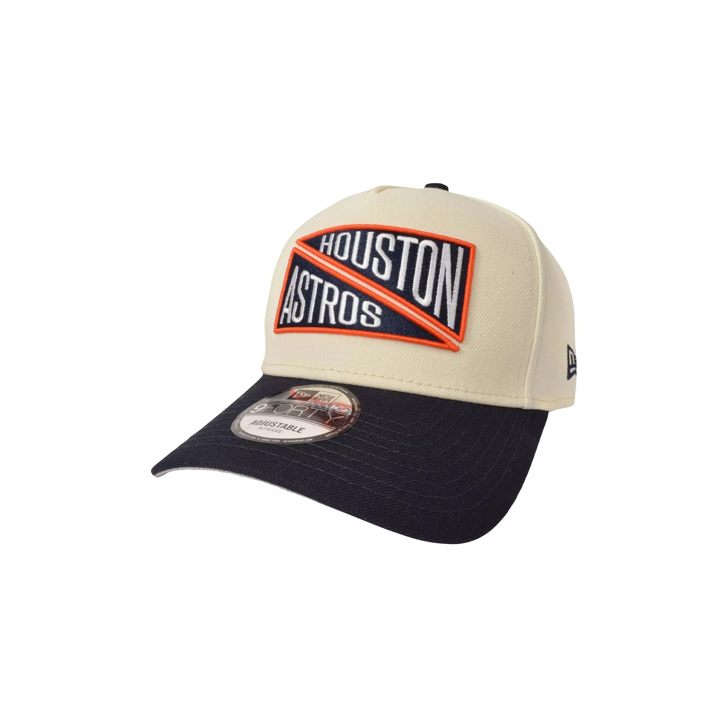 New Era Houston Astros 9FORTY A-Frame Team Flag Snapback - WHITE/NAVY