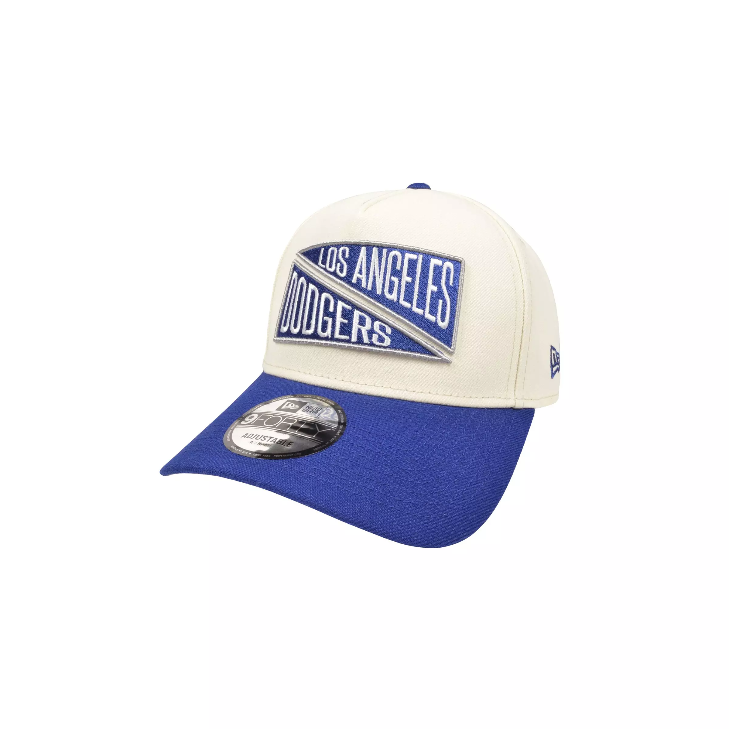 New Era Los Angeles Dodgers 9FORTY A-Frame Team Flag Snapback - WHITE/NAVY