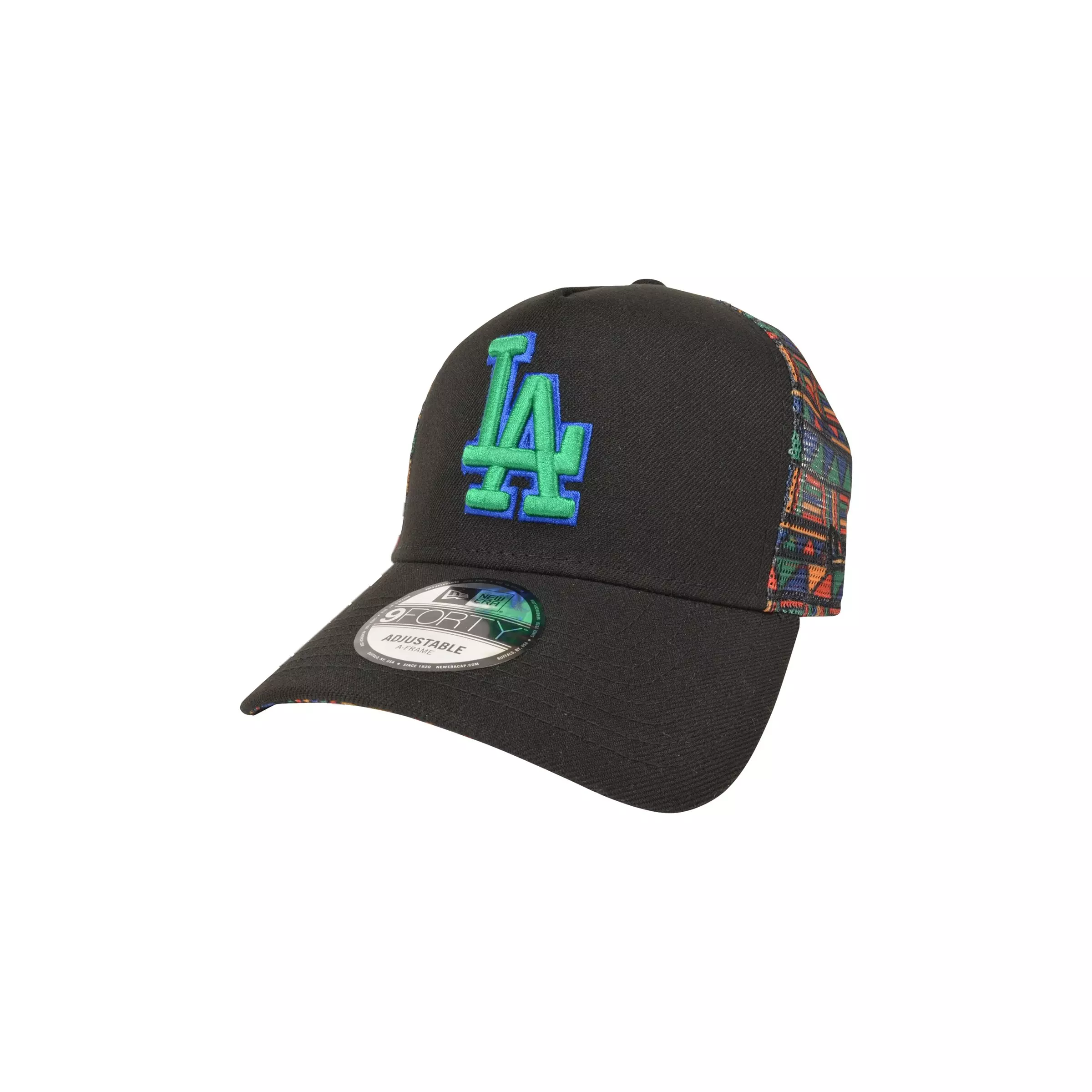 New Era Los Angeles Dodgers 9FORTY A-Frame AOP Trucker Snapback-Black - BLACK