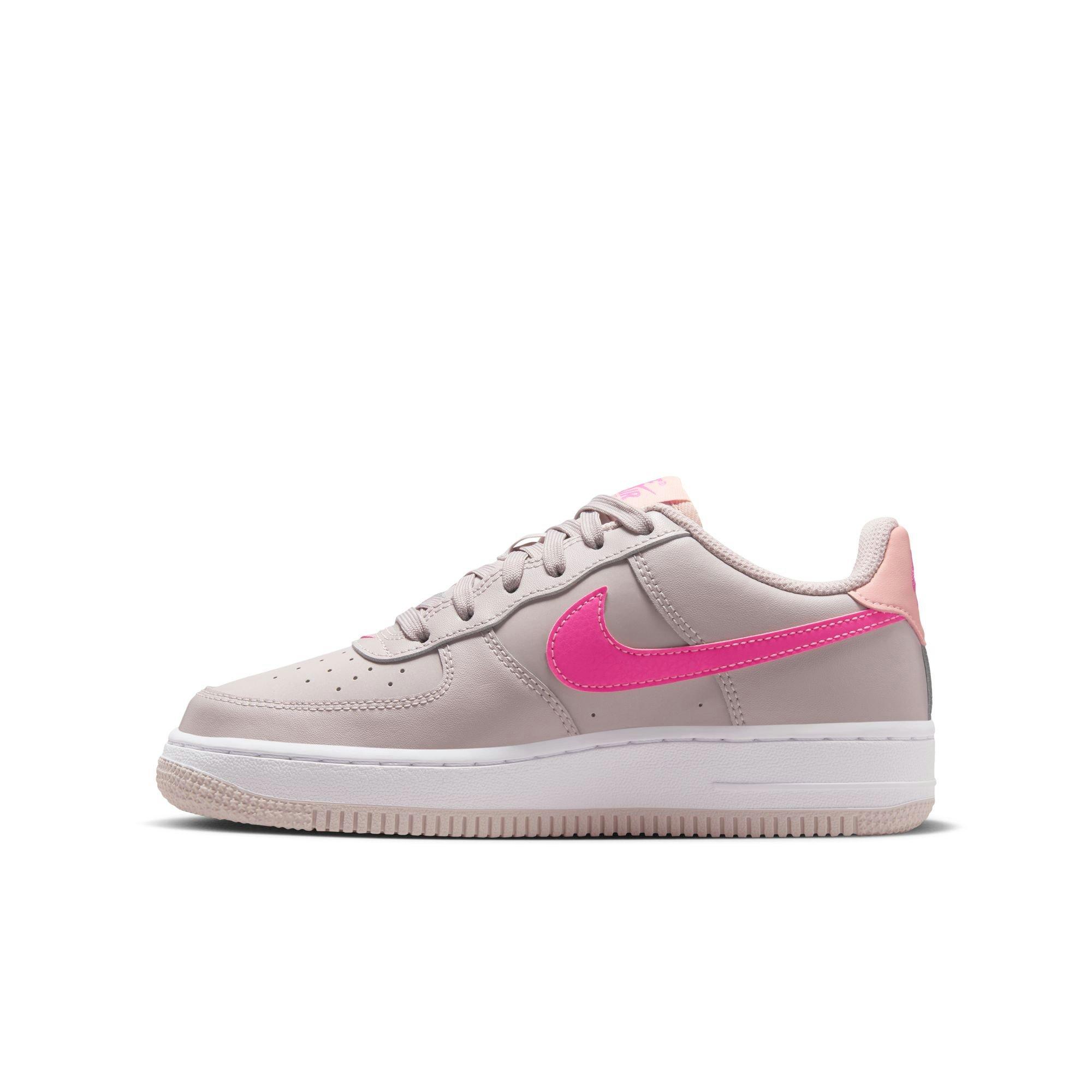 Nike Air Force 1 Grade School Girls' Platinum Violet/Pinksicle/Arctic Orange Shoe