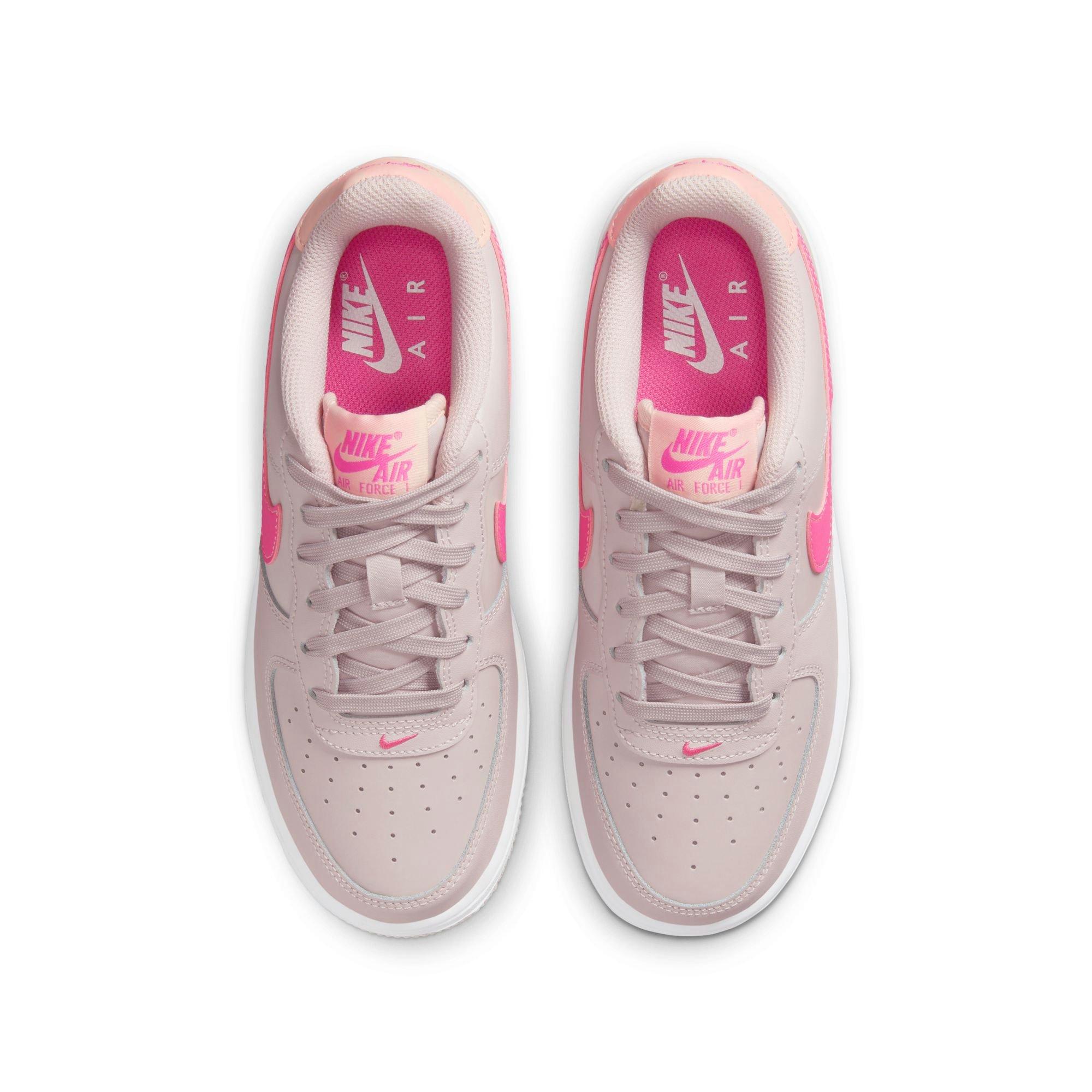 Nike Air Force 1 Grade School Girls' Platinum Violet/Pinksicle/Arctic Orange Shoe