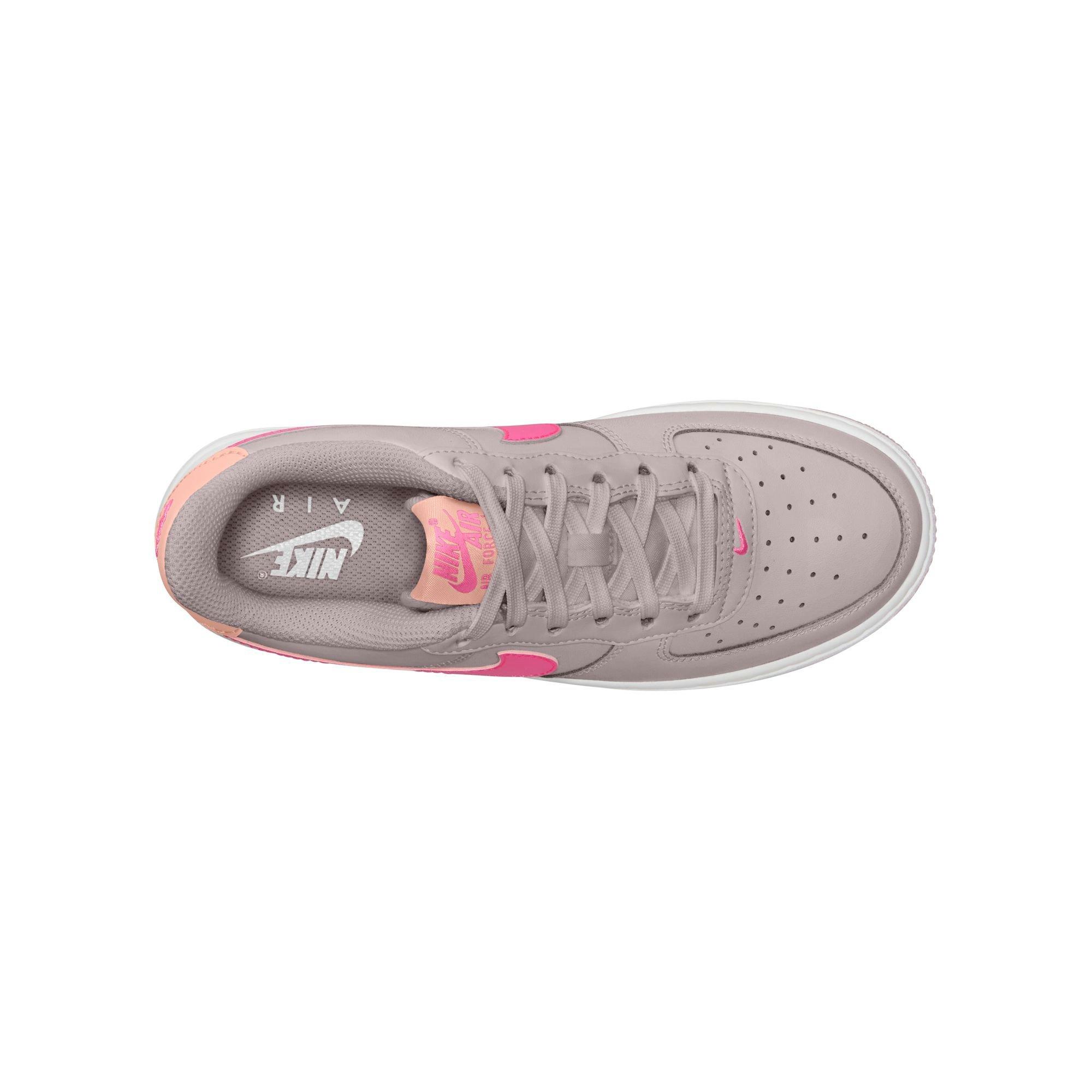 Nike Air Force 1 Grade School Girls' Platinum Violet/Pinksicle/Arctic Orange Shoe