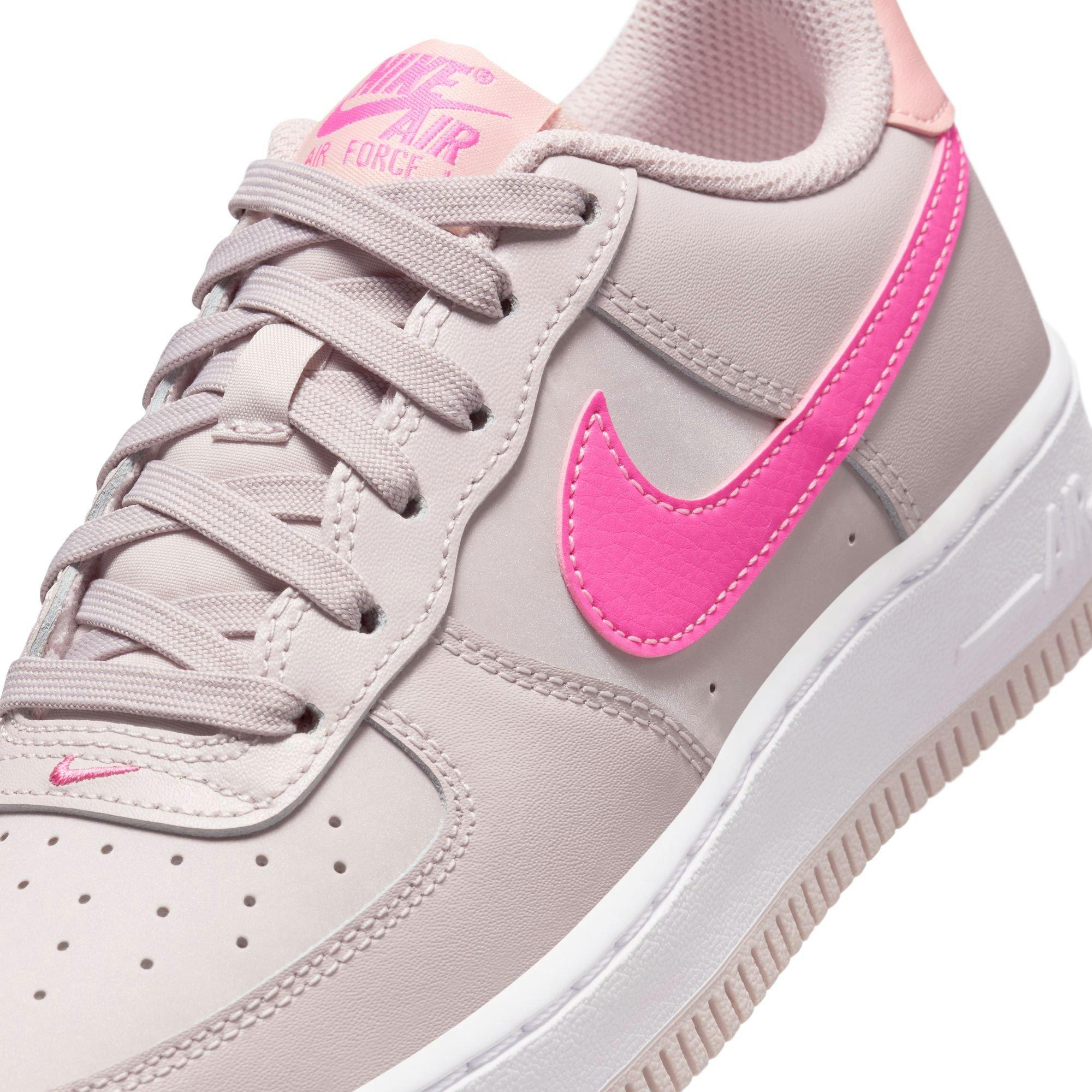 Nike Air Force 1 Grade School Girls' Platinum Violet/Pinksicle/Arctic Orange Shoe