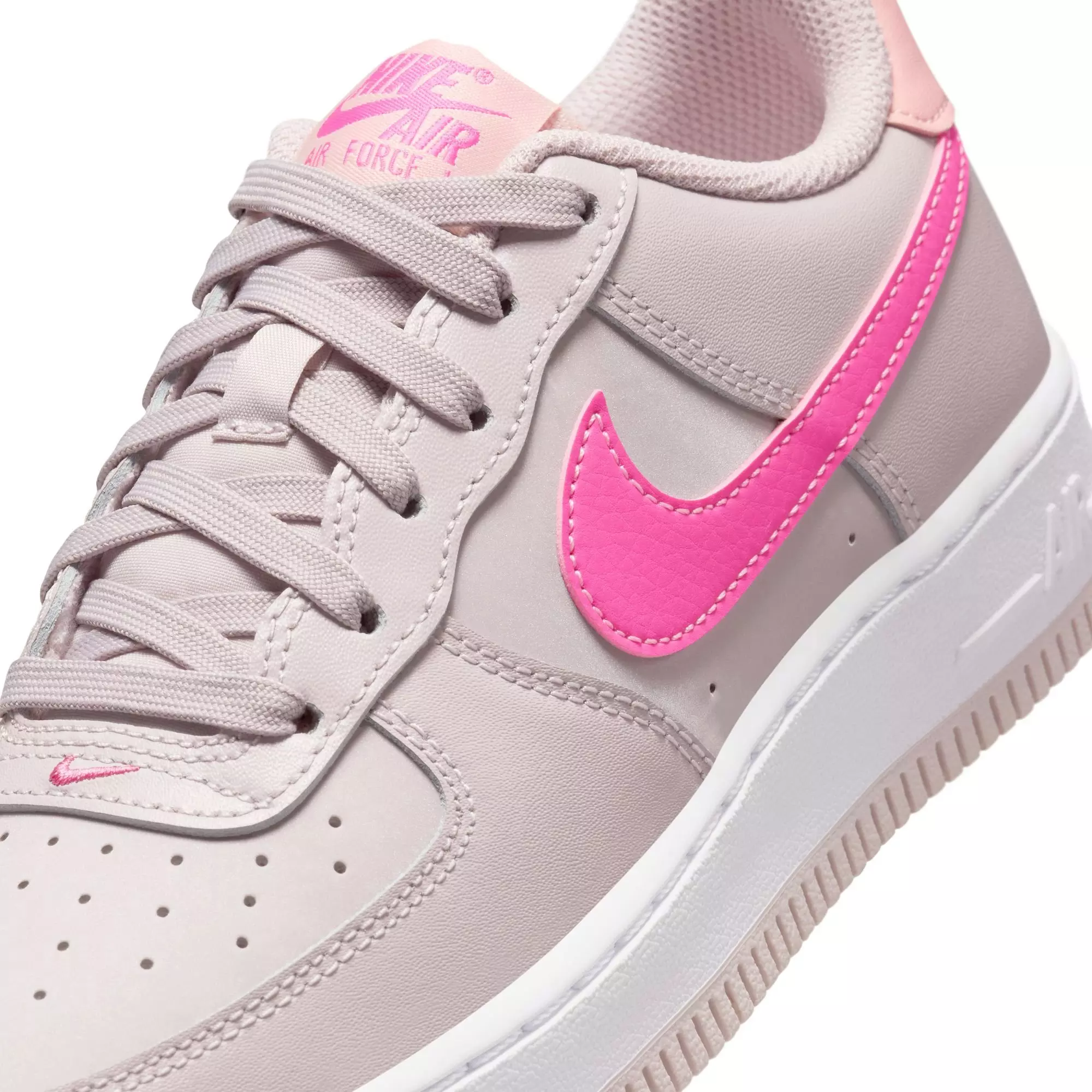 Nike Air Force 1 "Platinum Violet/Pinksicle/Arctic Orange" Grade School Girls' Shoe - WHITE/PURPLE