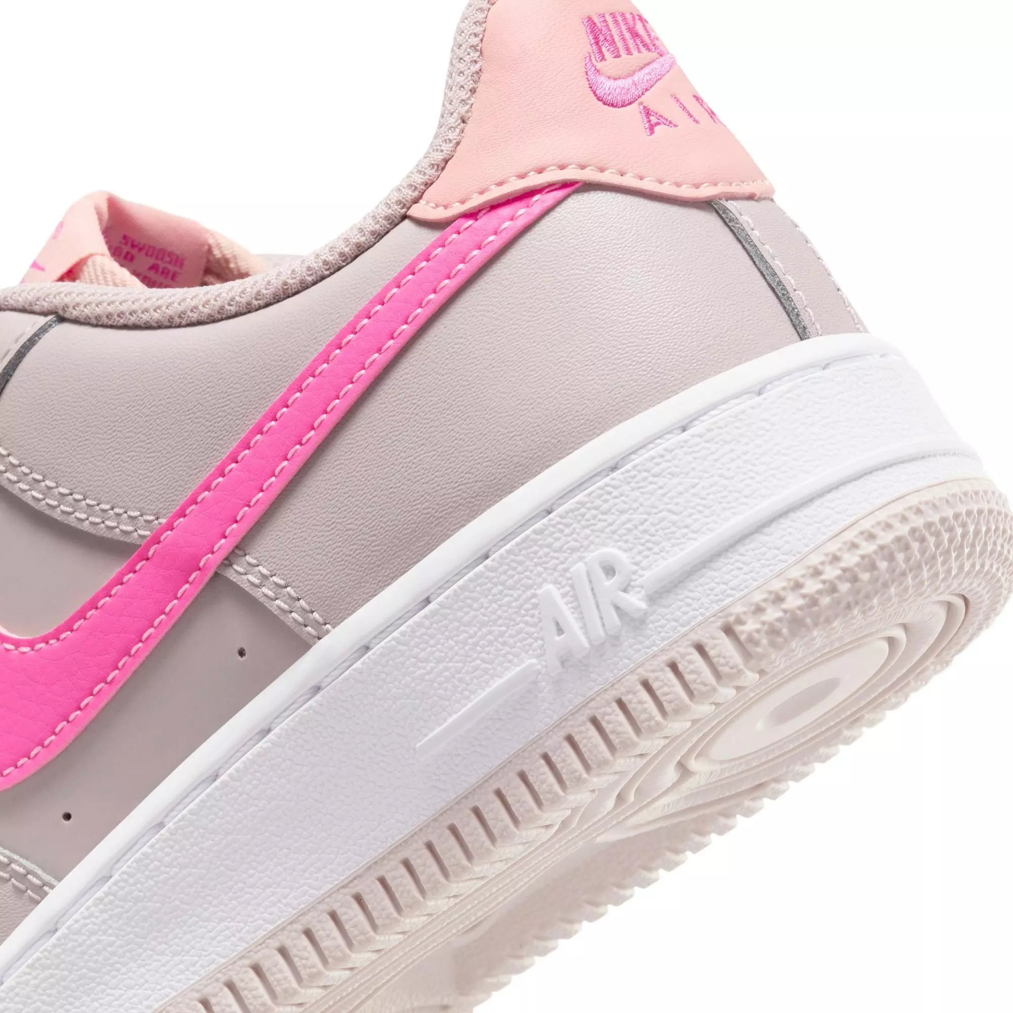 Nike Air Force 1 "Platinum Violet/Pinksicle/Arctic Orange" Grade School Girls' Shoe - WHITE/PURPLE
