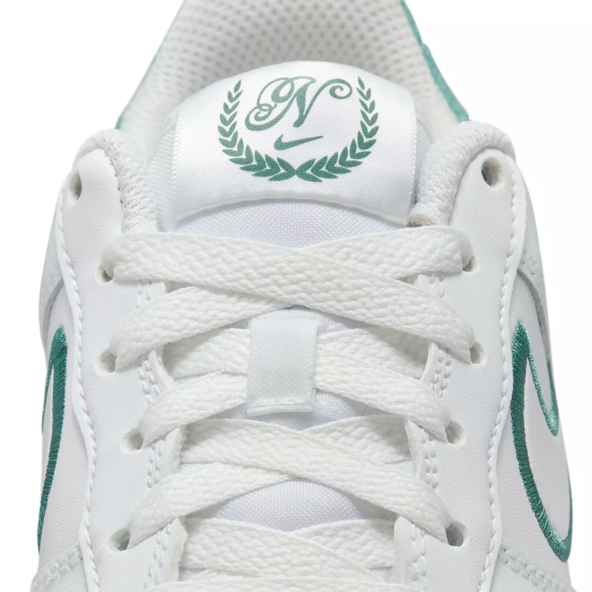 Nike Air Force 1 LV8 2 "Summit White/Bicoastal" Grade School Girls' Shoe - WHITE/GREEN