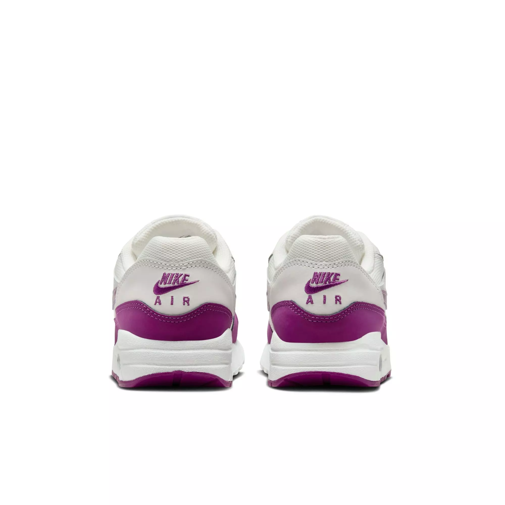 Nike Air Max 1 "Summit White/Viotech/White" Grade School Girls' Shoe - WHITE/PURPLE
