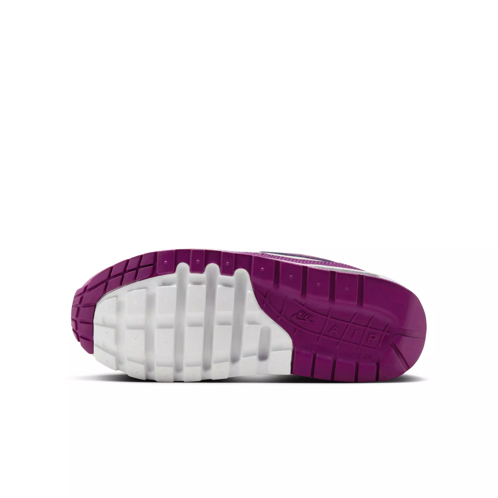 Nike Air Max 1 "Summit White/Viotech/White" Grade School Girls' Shoe - WHITE/PURPLE