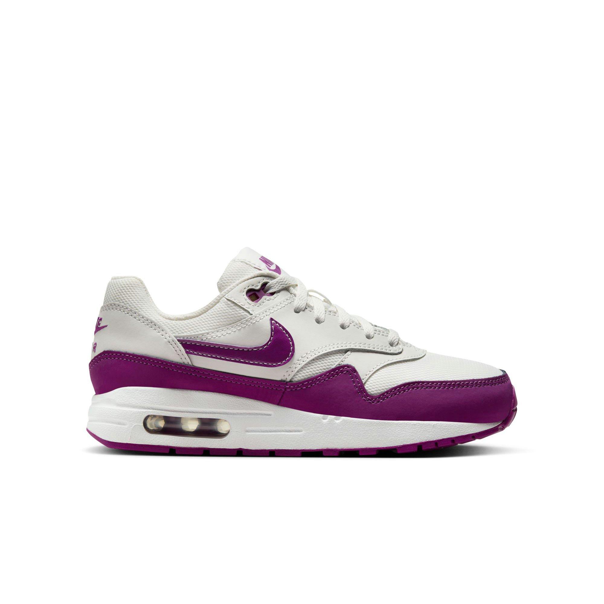 Nike Air Max 1 Summit White/Viotech/White Grade School Girls