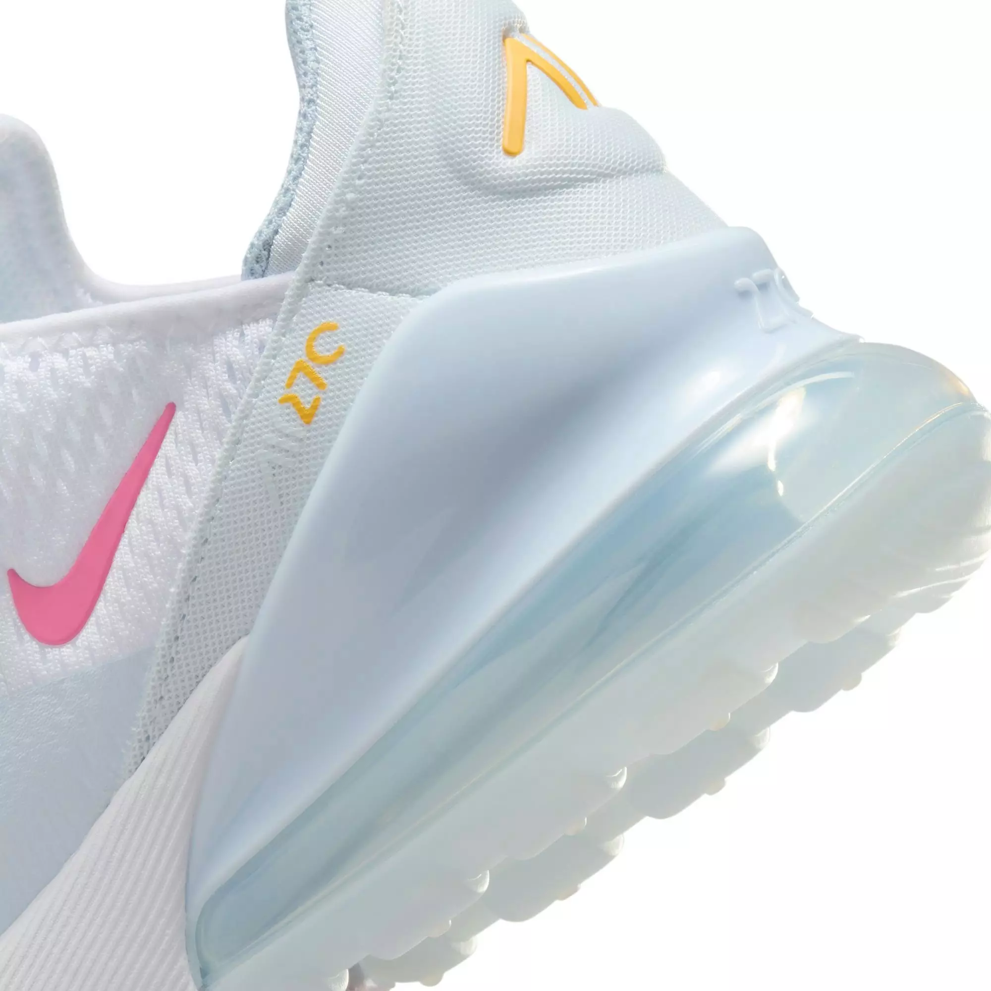 Nike Air Max 270 "White/Pinsickle/Blue Tint/Lt Armory Blue" Grade School Girls' Shoe - WHITE/BLUE